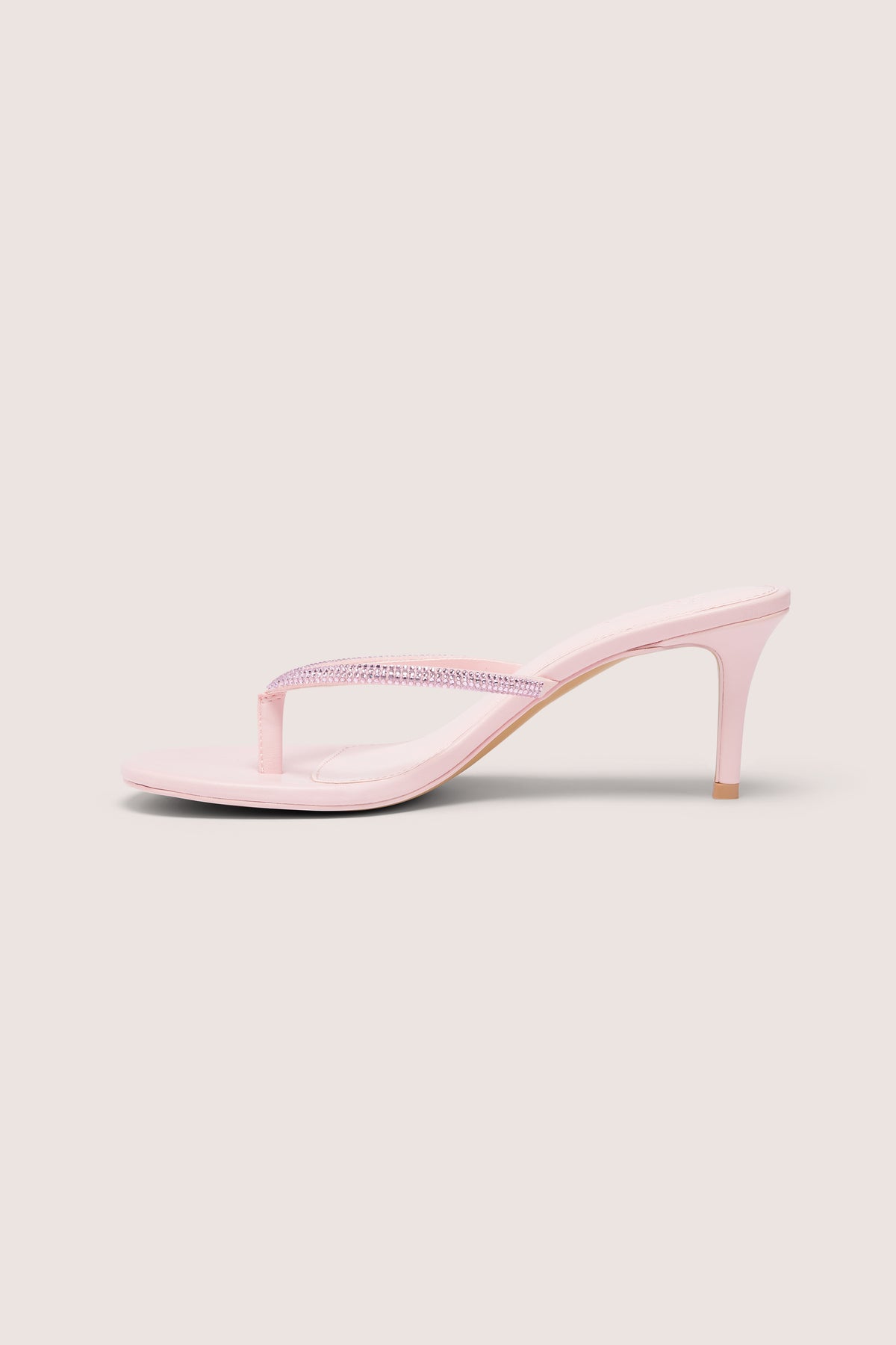 Heeled Sandal  in Blush Pink