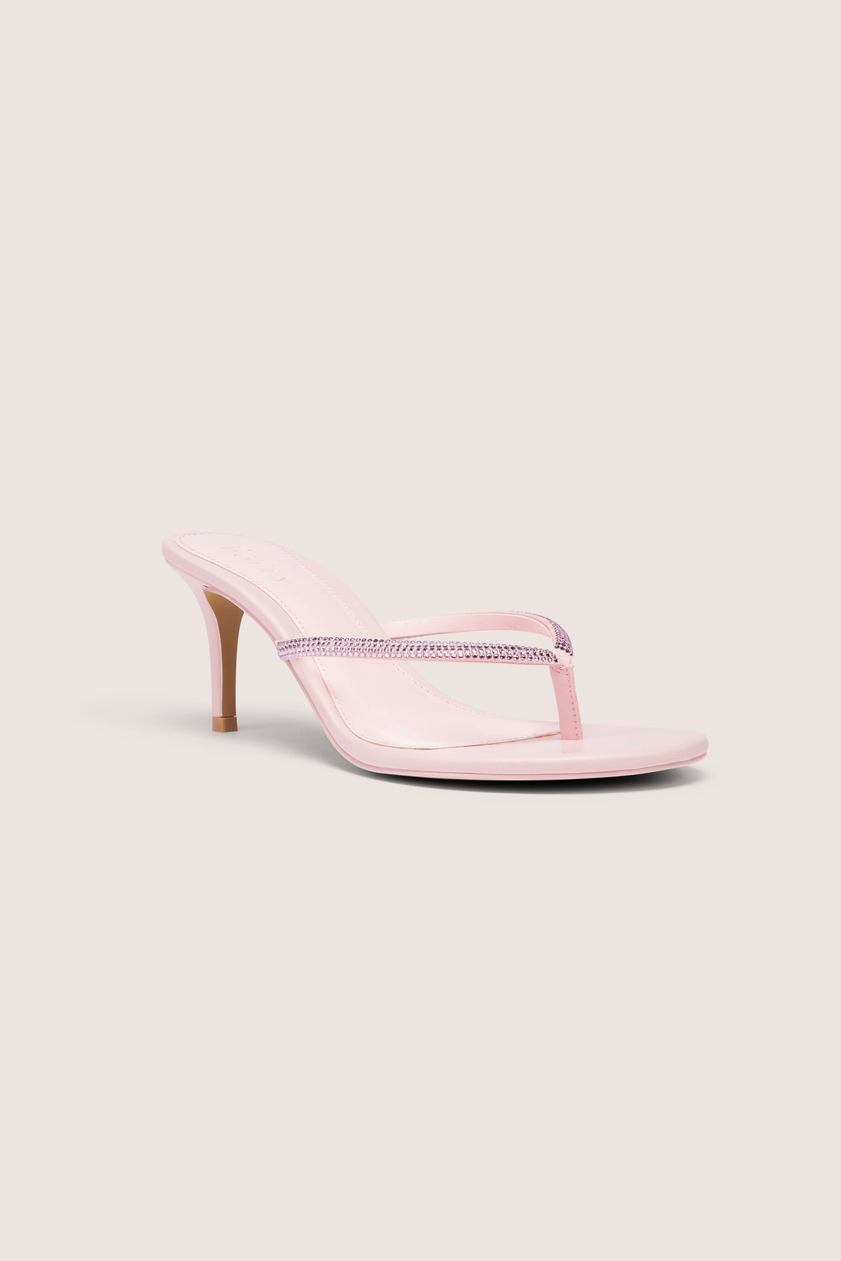 Heeled Sandal  in Blush Pink