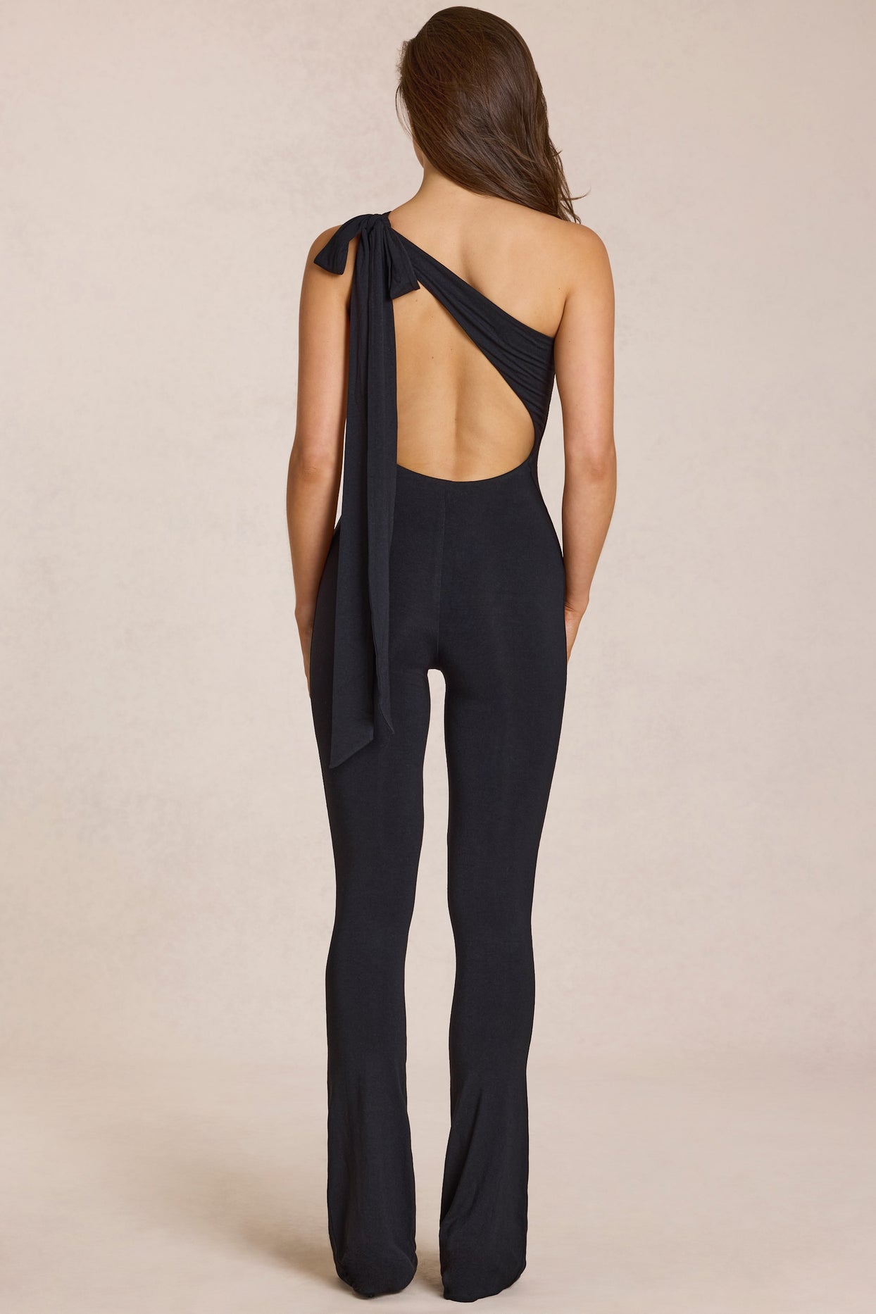 Modal One-Shoulder Jumpsuit in Black - 3