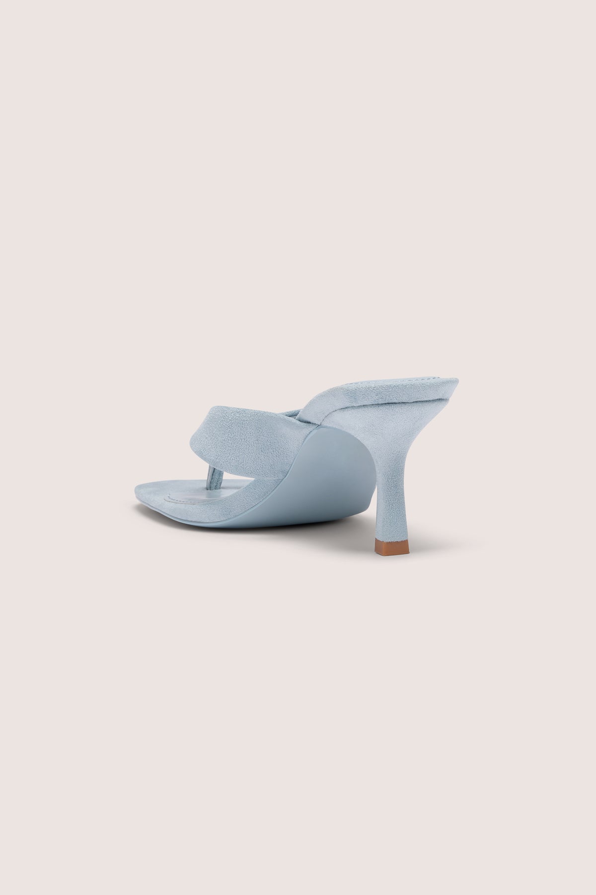 Heeled Thong Sandals  in Arctic Blue