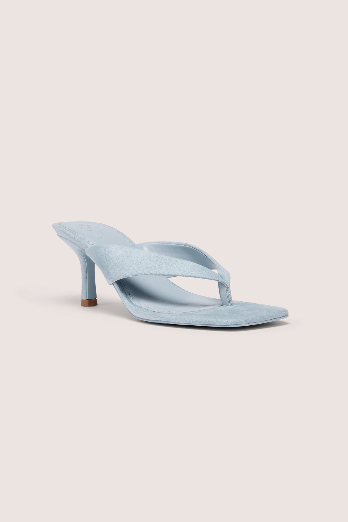 Heeled Thong Sandals  in Arctic Blue