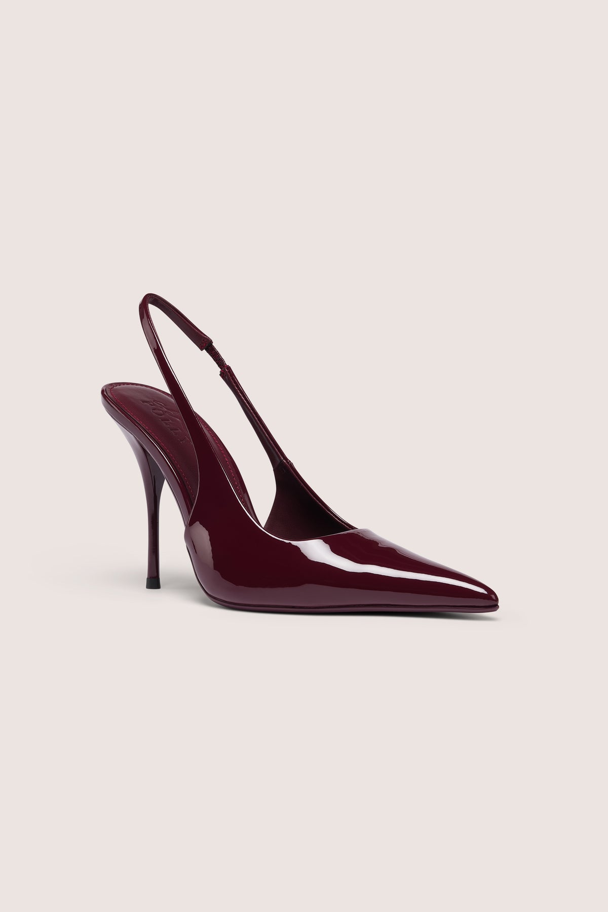 Sling-Back Heels in Maroon Red - 1