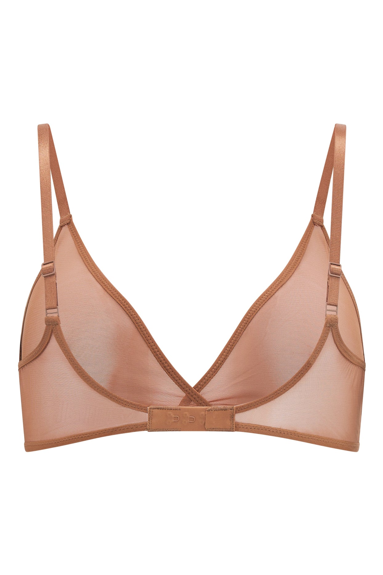 Soft Mesh Single Layer Triangle Bra in Honey