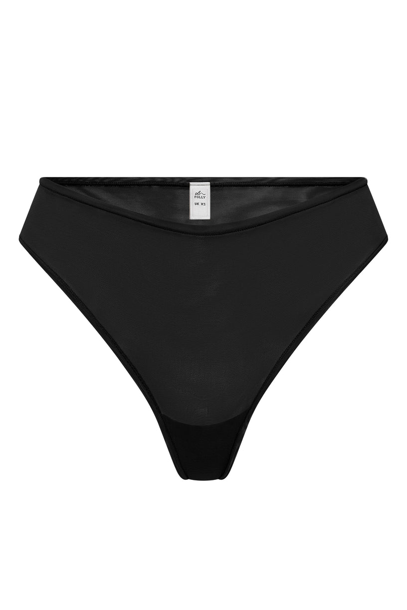 Soft Mesh Brief in Black - 2