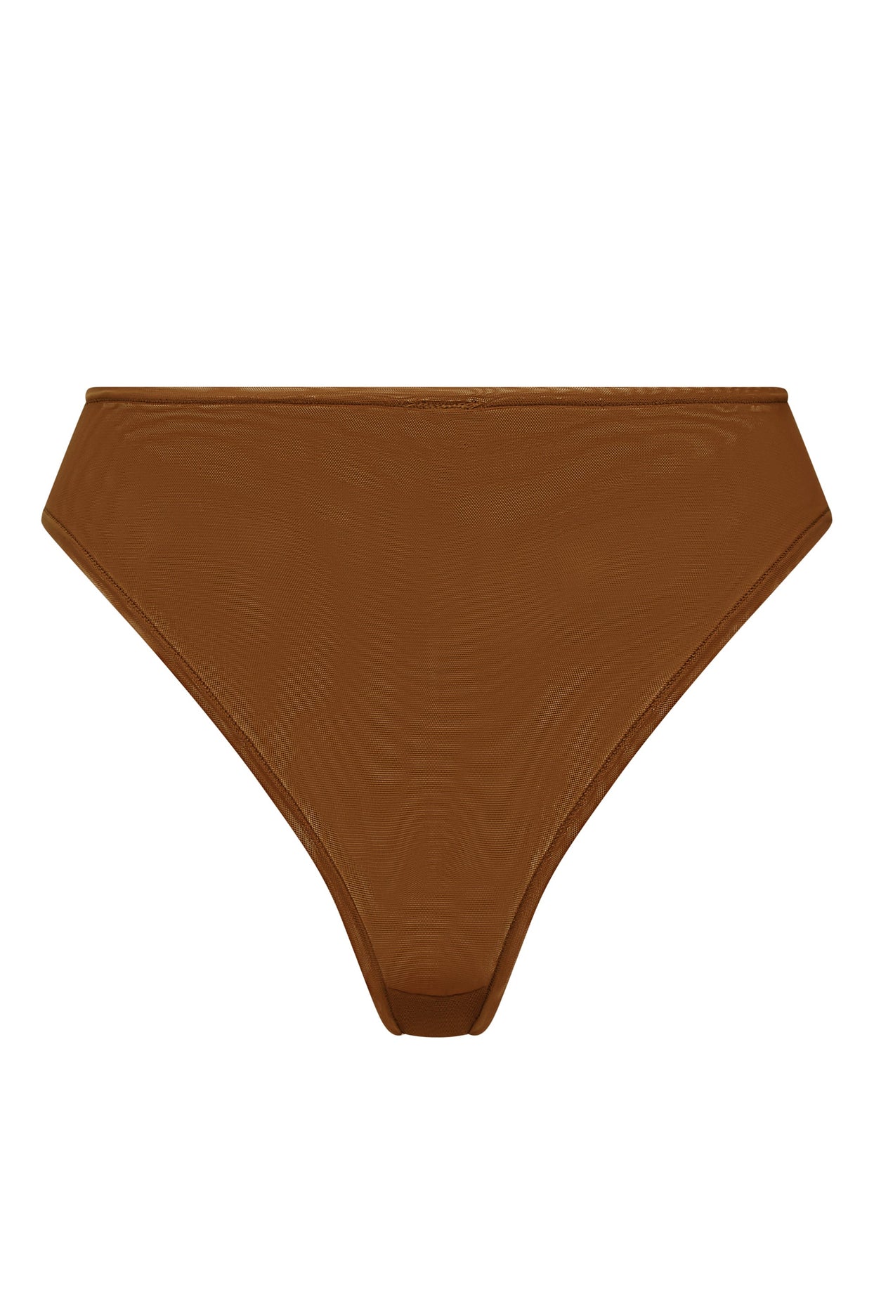 Soft Mesh Brief in Chestnut