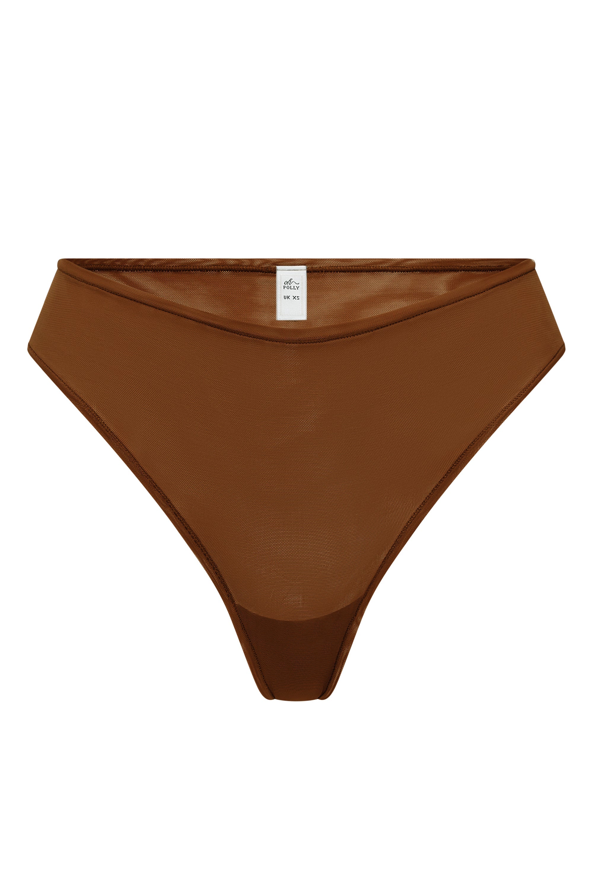 Soft Mesh Brief in Chestnut