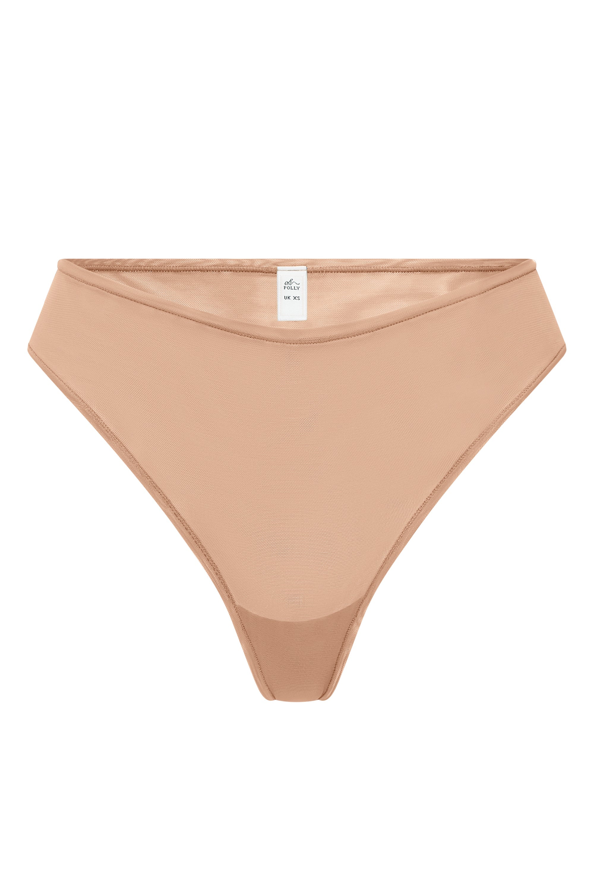 Soft Mesh Brief in Warm Peach