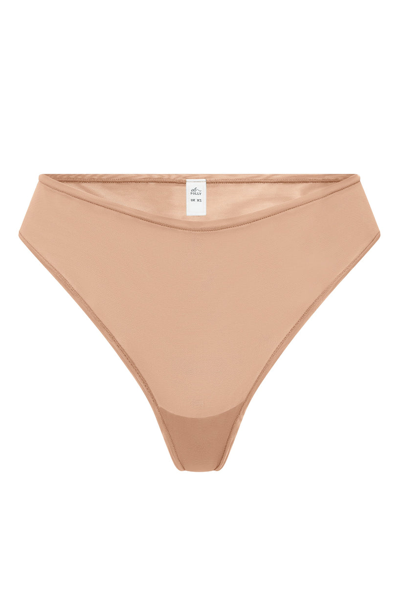 Soft Mesh Brief in Warm Peach - 2