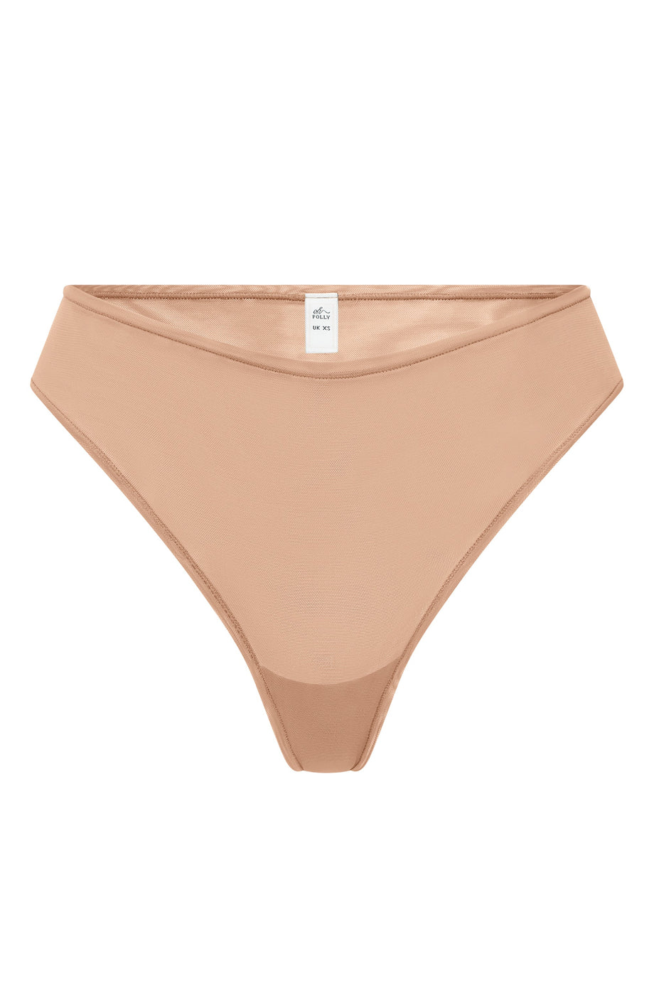 Soft Mesh Brief in Warm Peach