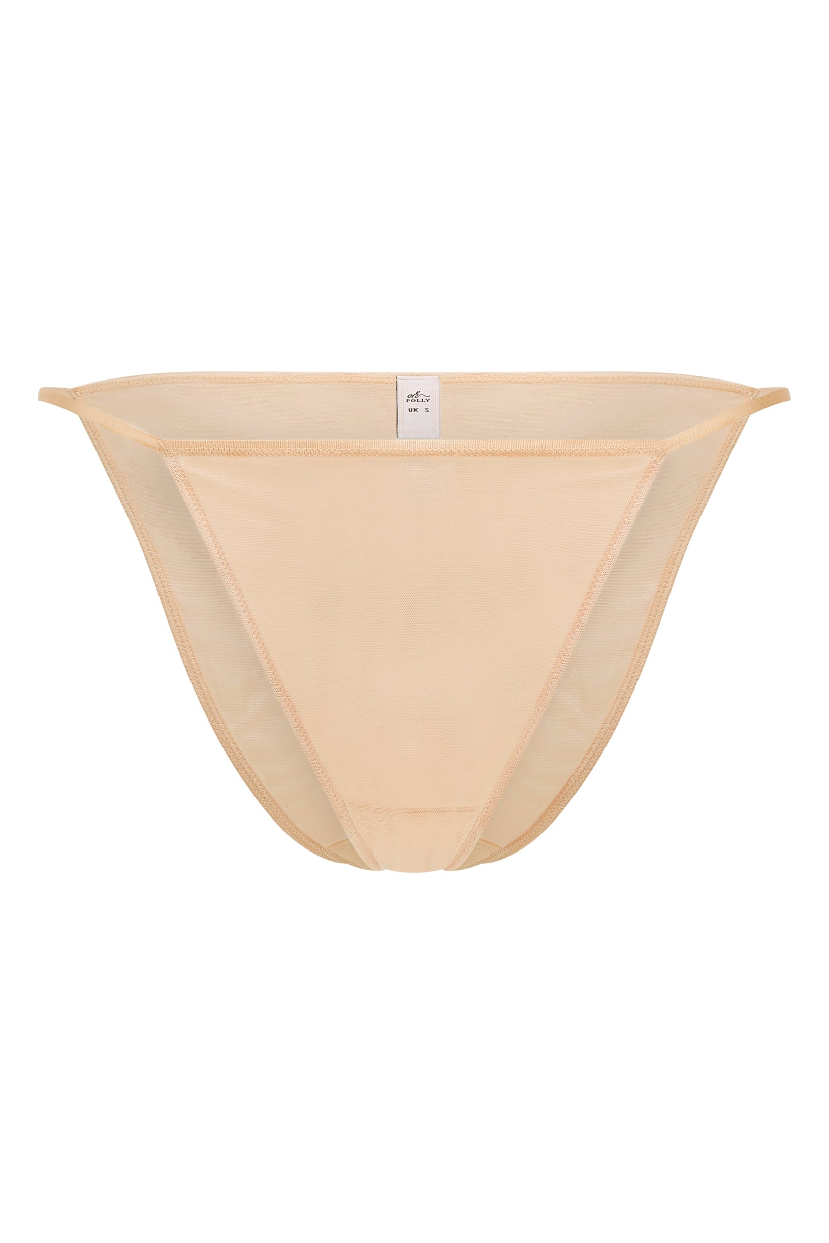 Soft Mesh String Bikini in Beige - 2