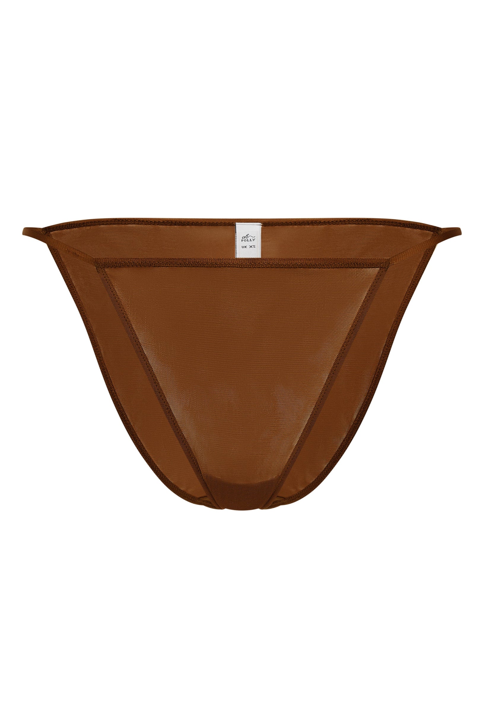 Soft Mesh String Bikini in Chestnut - 2