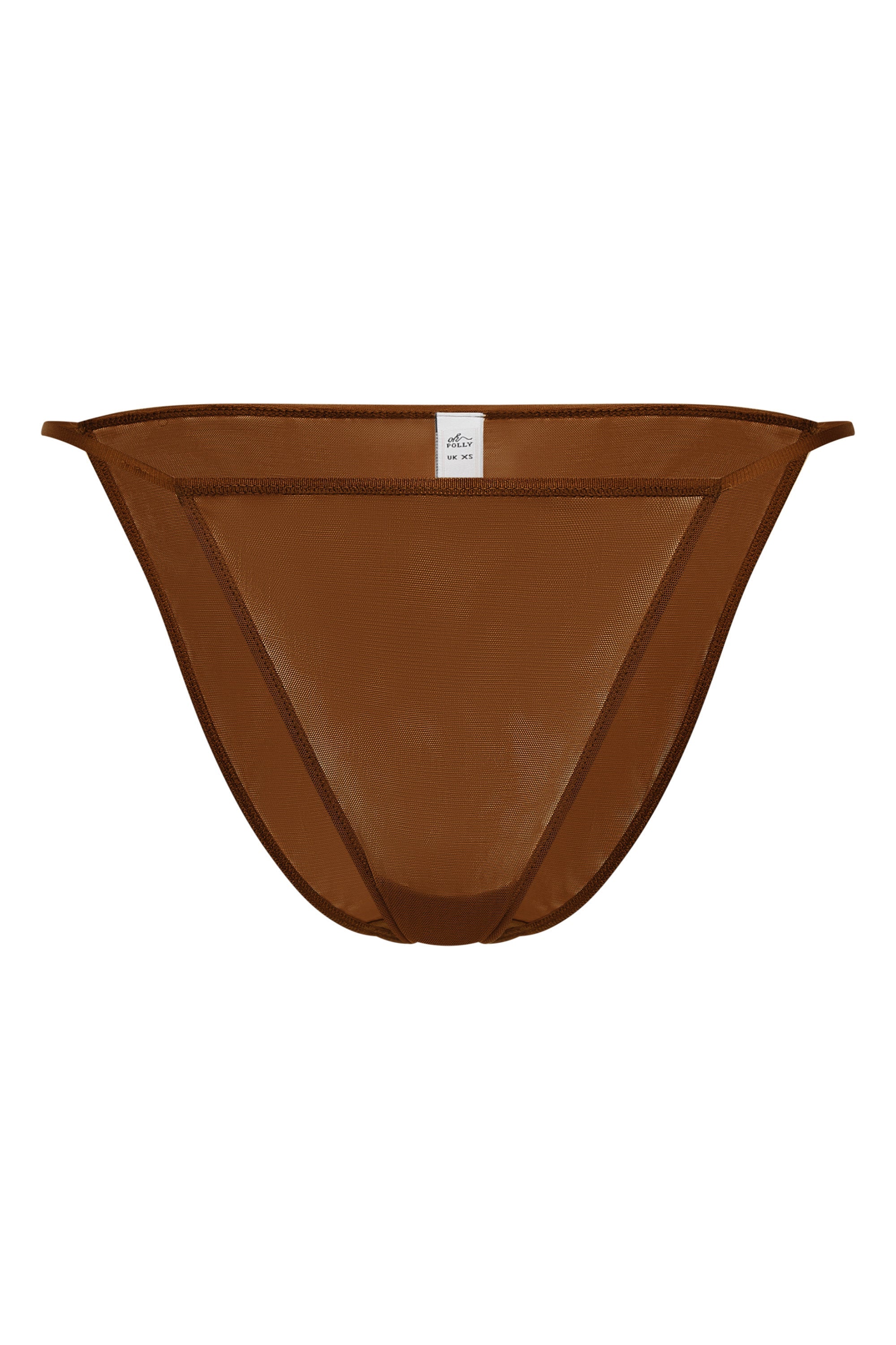 Soft Mesh String Bikini in Chestnut - 2