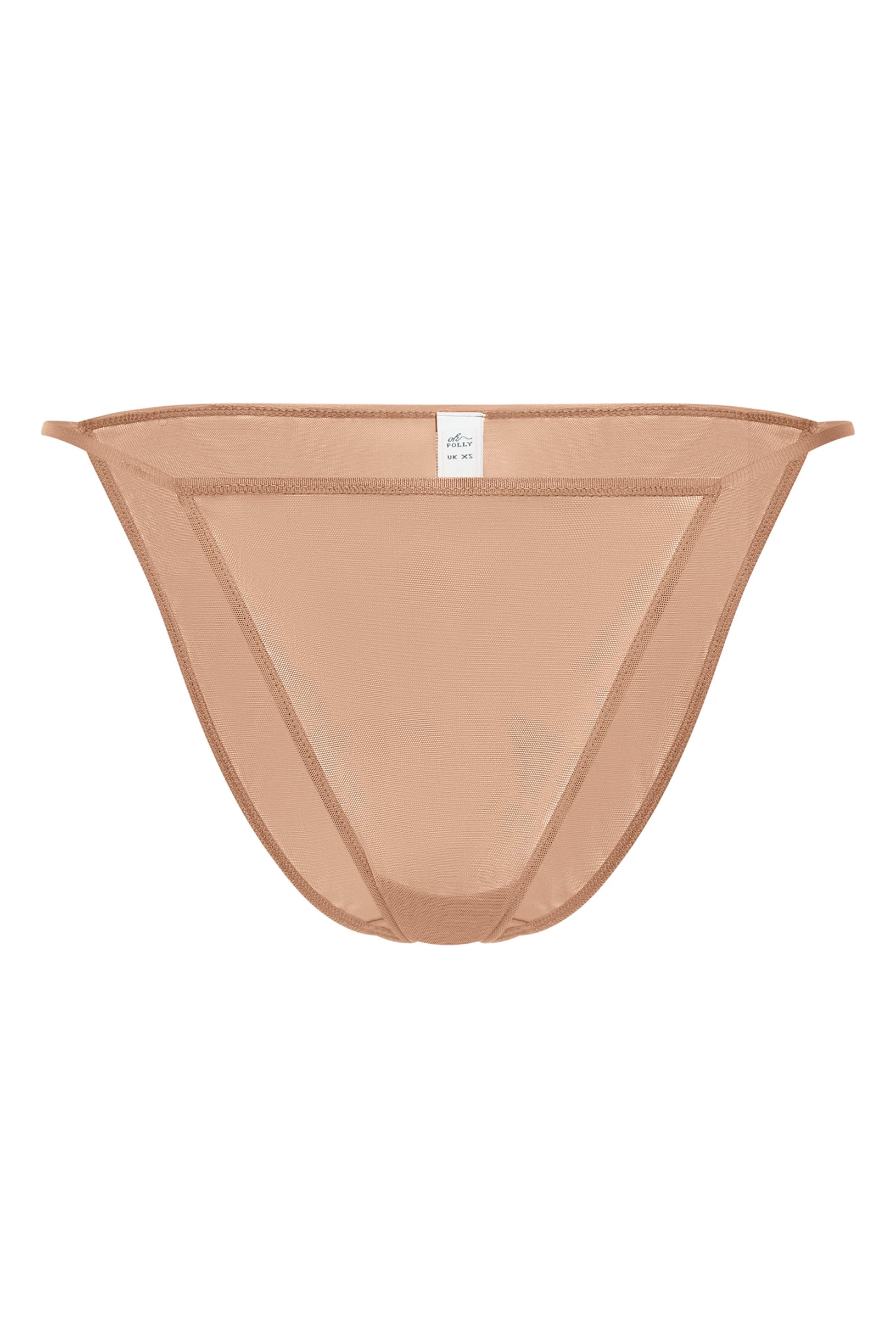 Soft Mesh String Bikini in Warm Peach - 2