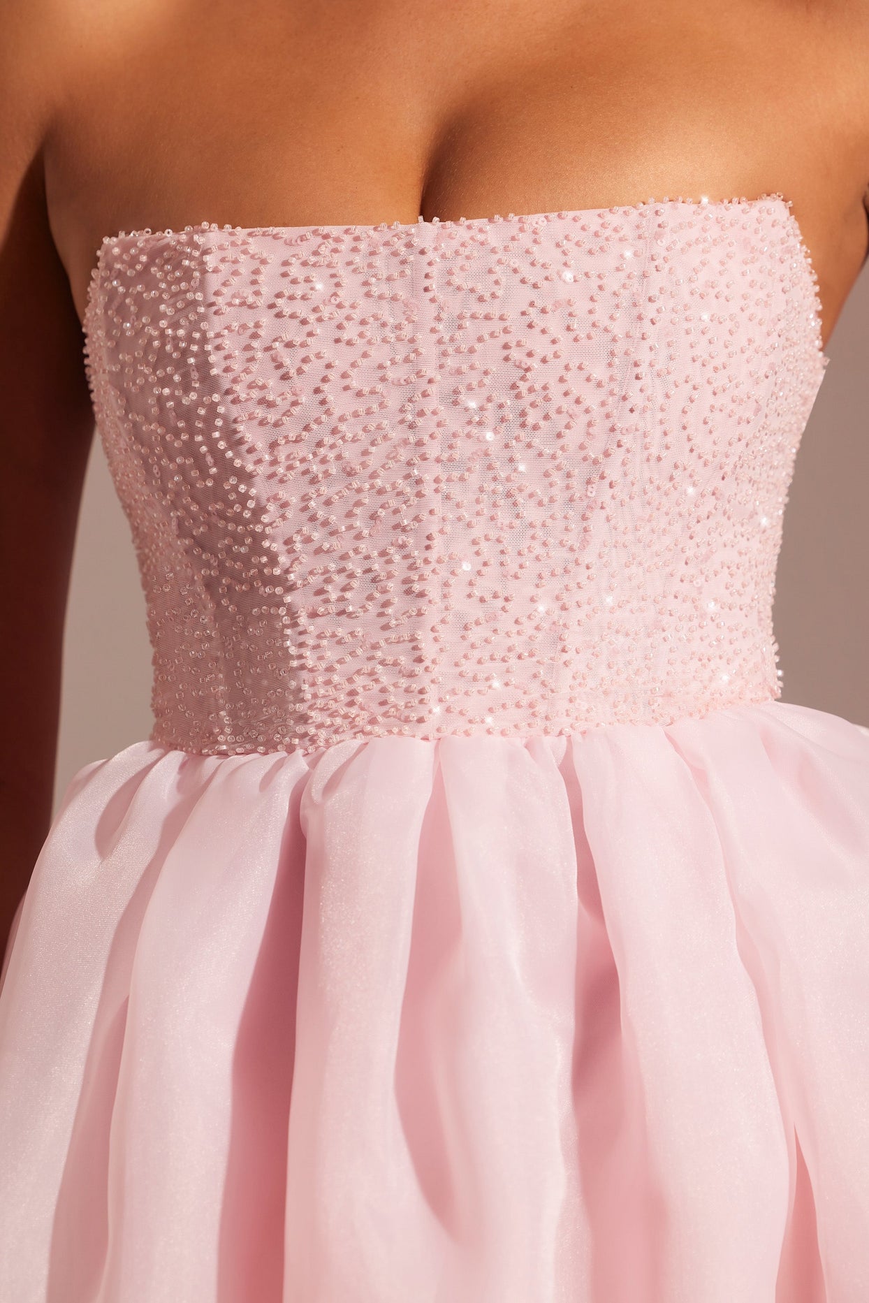 embellished corset tulle skirt midi dress in blush reviews Tulle Skirt Sheer Embroidered Corset Long Prom Dress