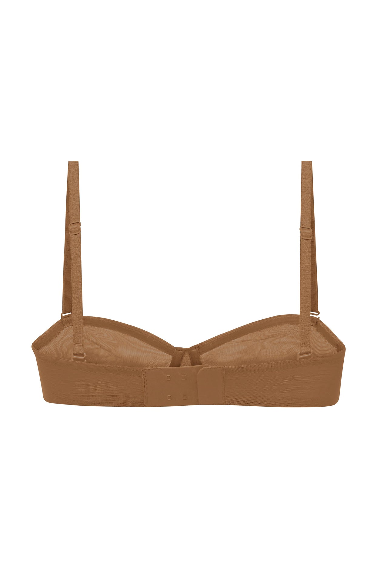 Soft Mesh Strapless Bra in Almond