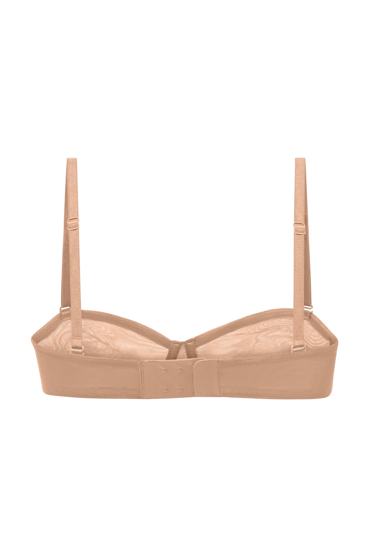 Soft Mesh Strapless Bra in Warm Peach