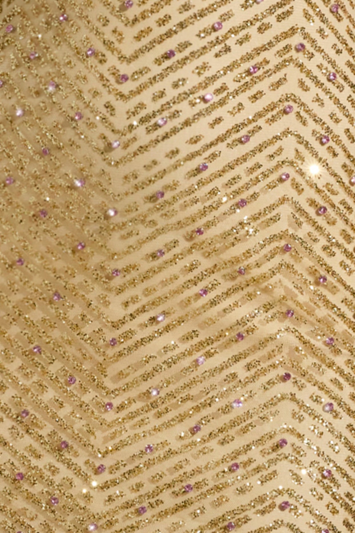 Embellished Cowl-Neck Maxi Dress in Gold - 4