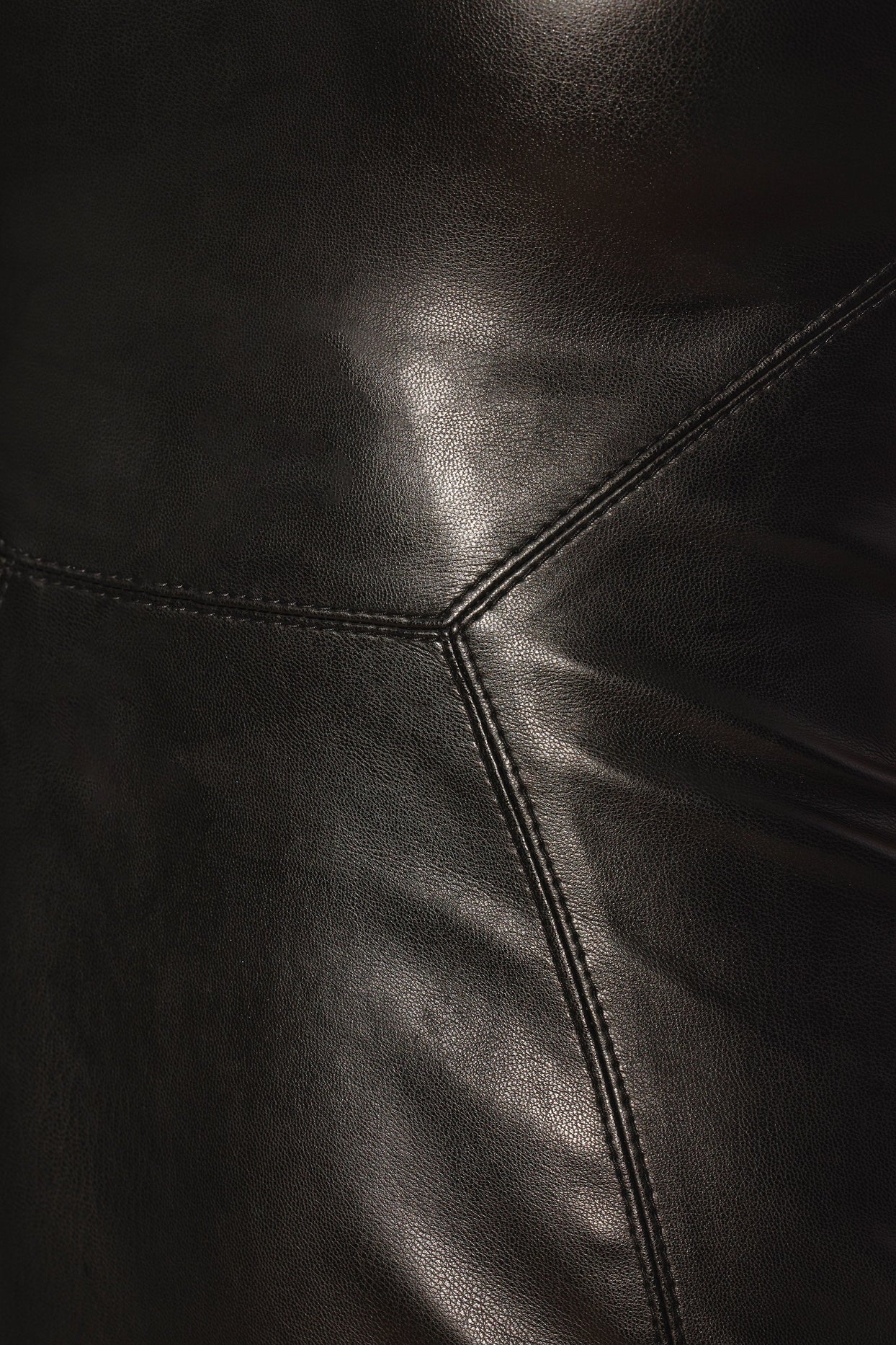 Strapless Vegan Leather Maxi Dress in Black