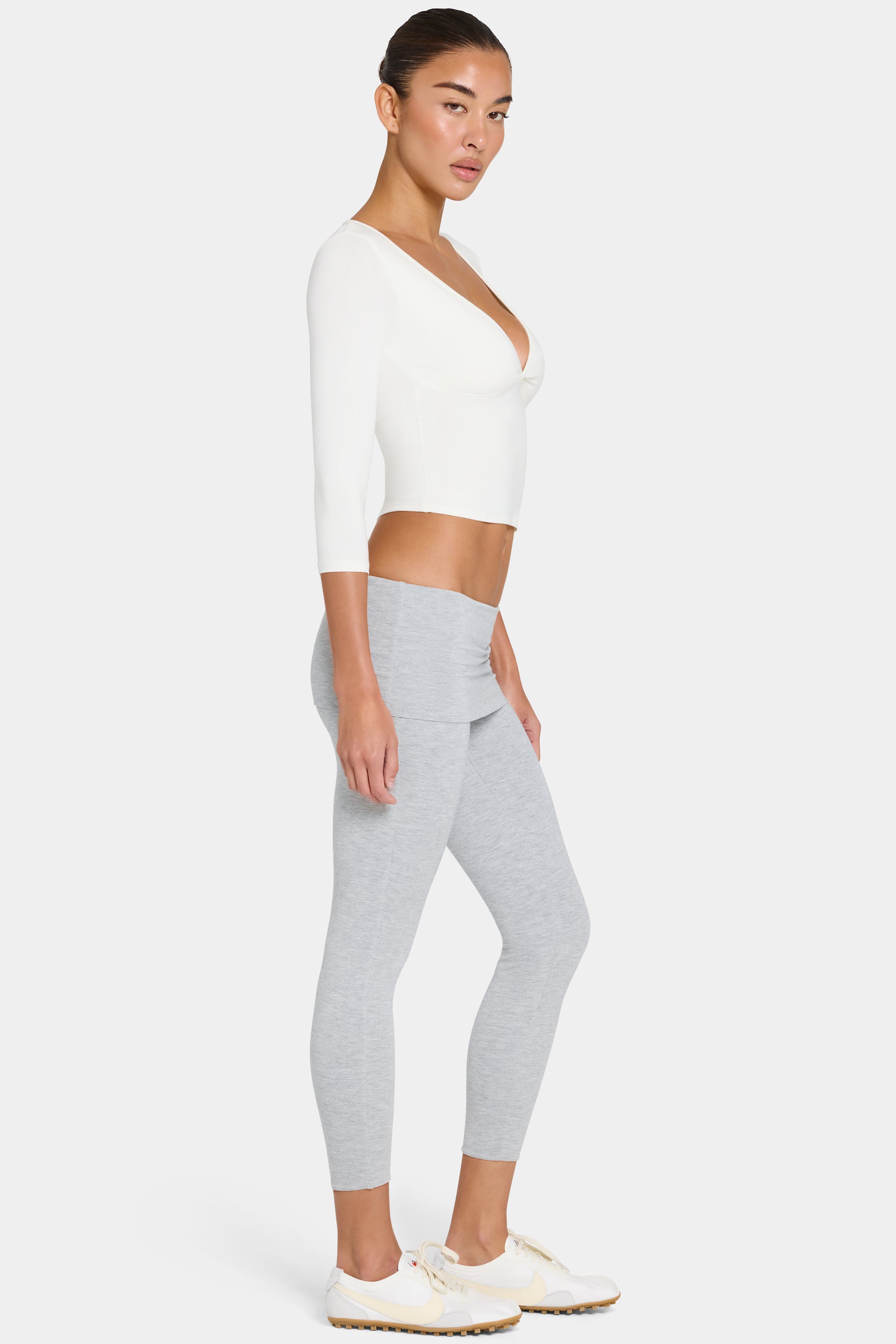 ButterCloud™ 7/8 Leggings in Grey Marl