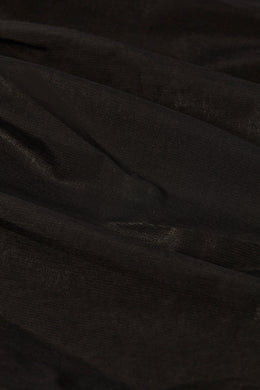 Metallic Halterneck Bodysuit in Black