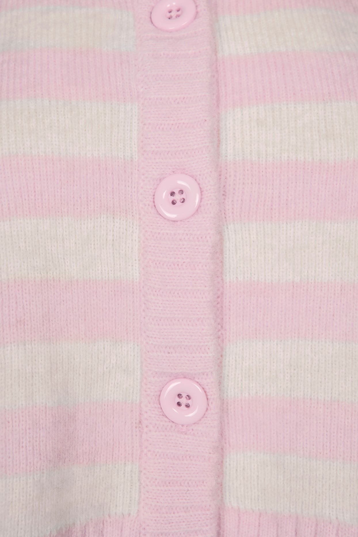 Soft Knit Stripe Cropped Cardigan in Pink Stripe - 5