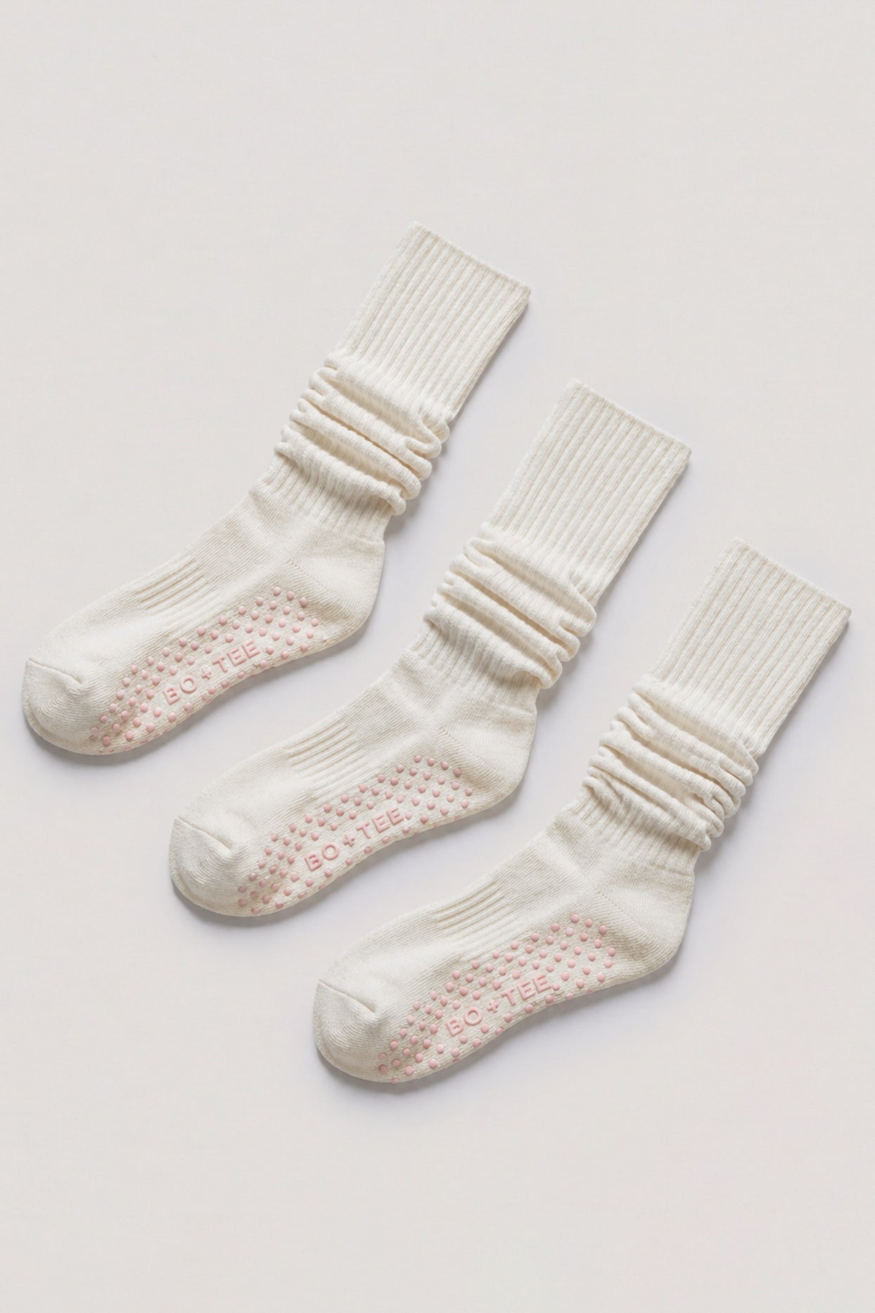 Pilates 3-Pack Socks Bundle in Coconut - 1
