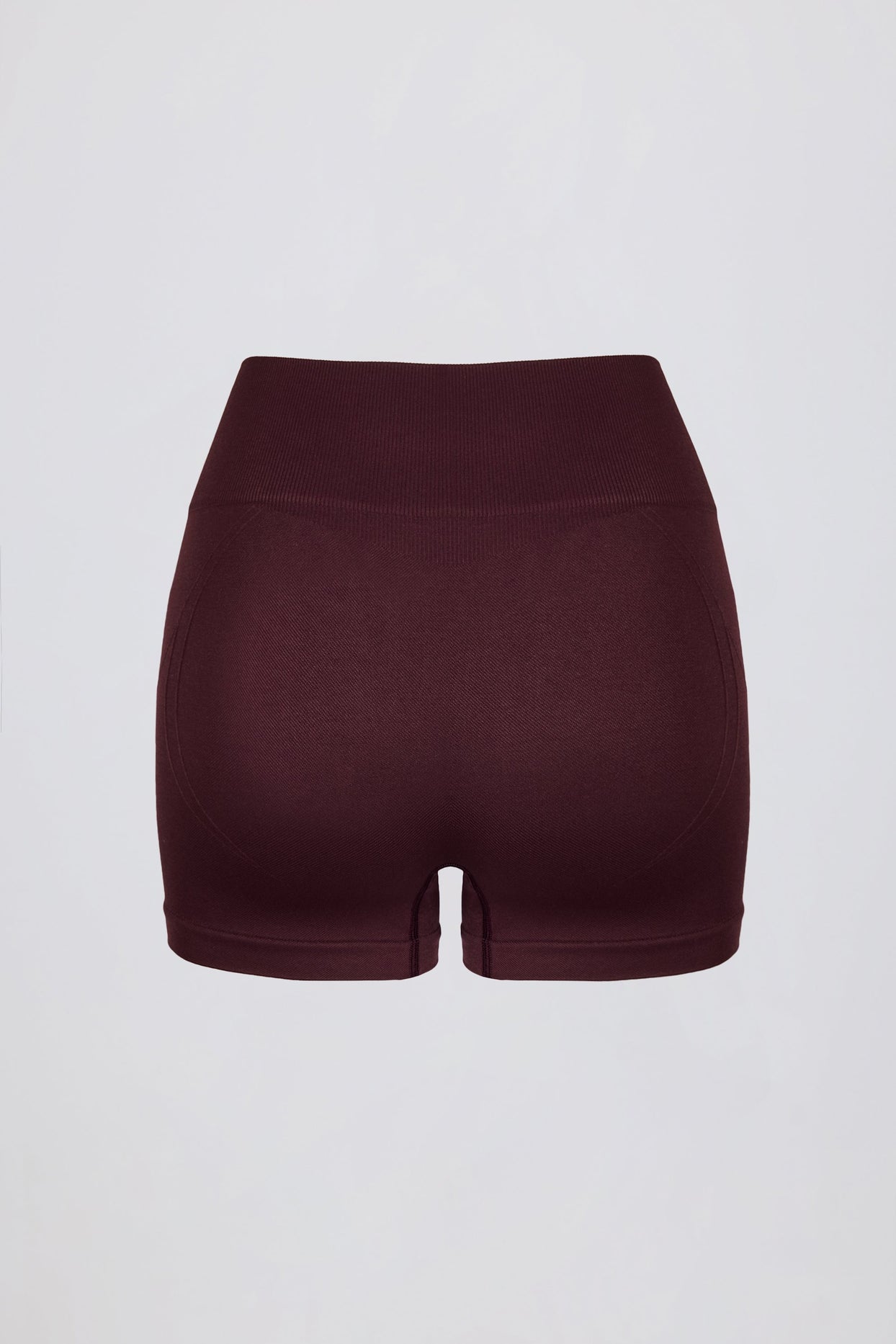 Super Sculpt Seamless Mini Shorts in Burgundy - 4