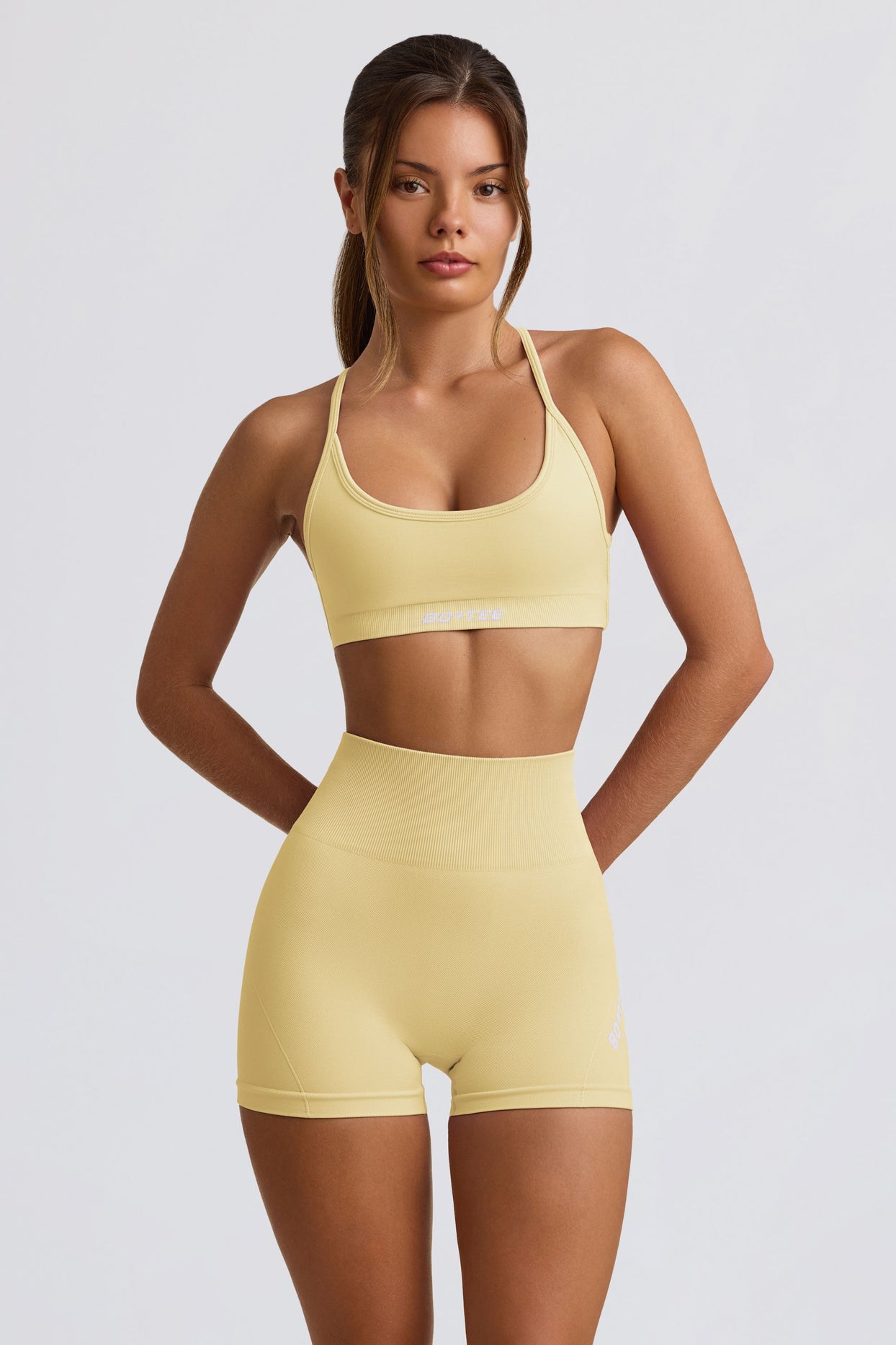 Super Sculpt Seamless Mini Shorts in Butter - 1