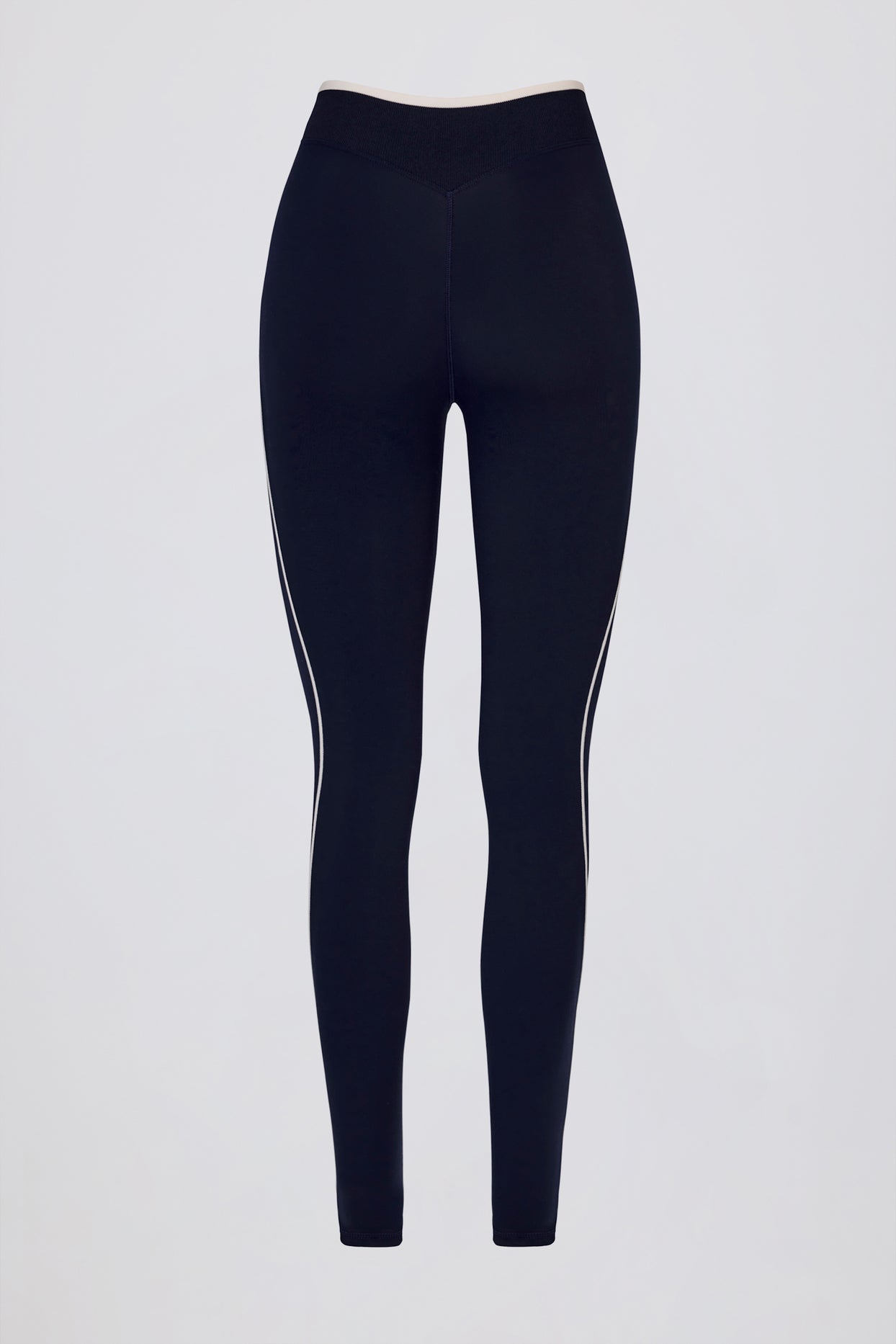 Soft Active Crossover Contrast Leggings in Midnight - 5