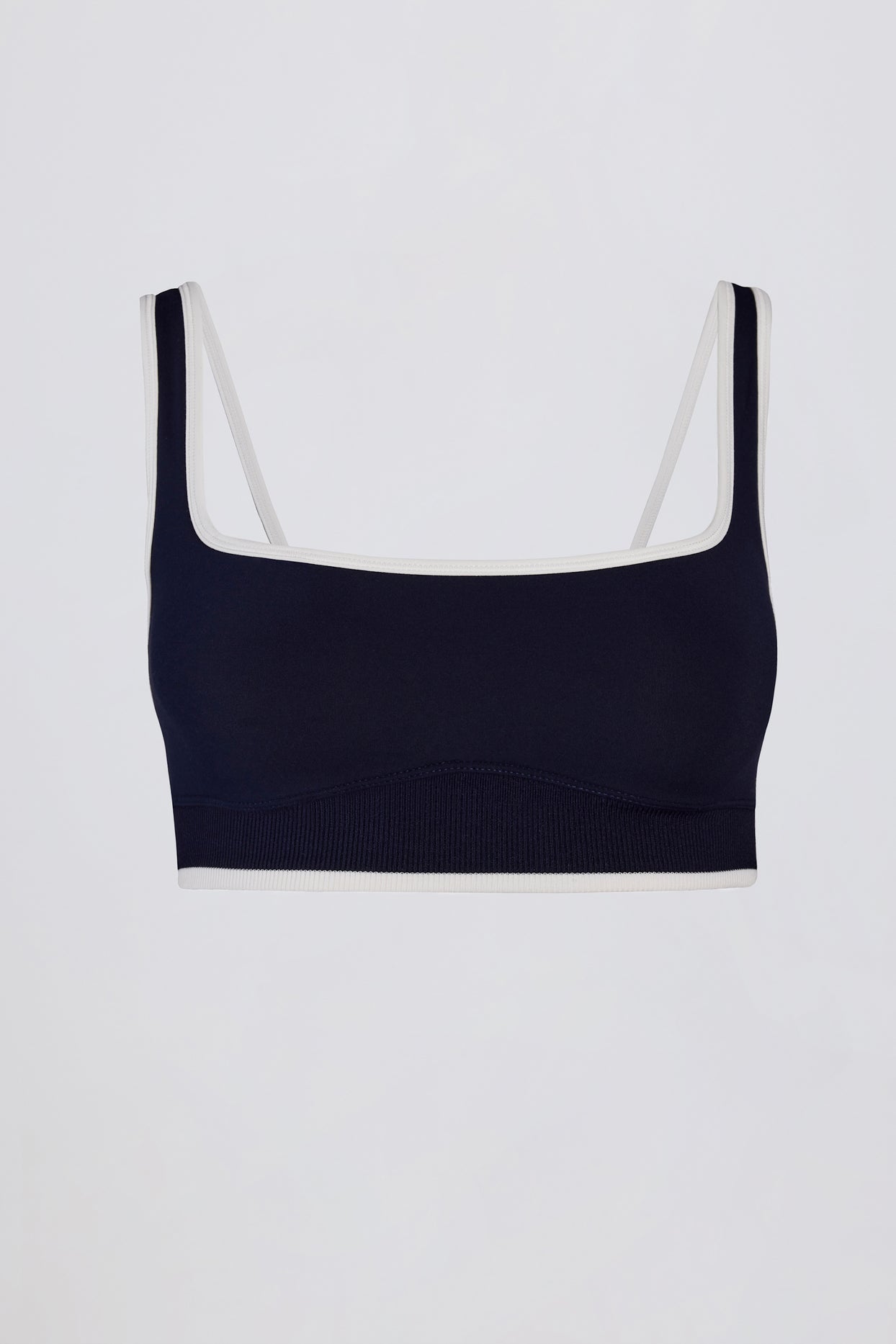 Soft Active Contrast Sports Bra in Classic Navy - 4