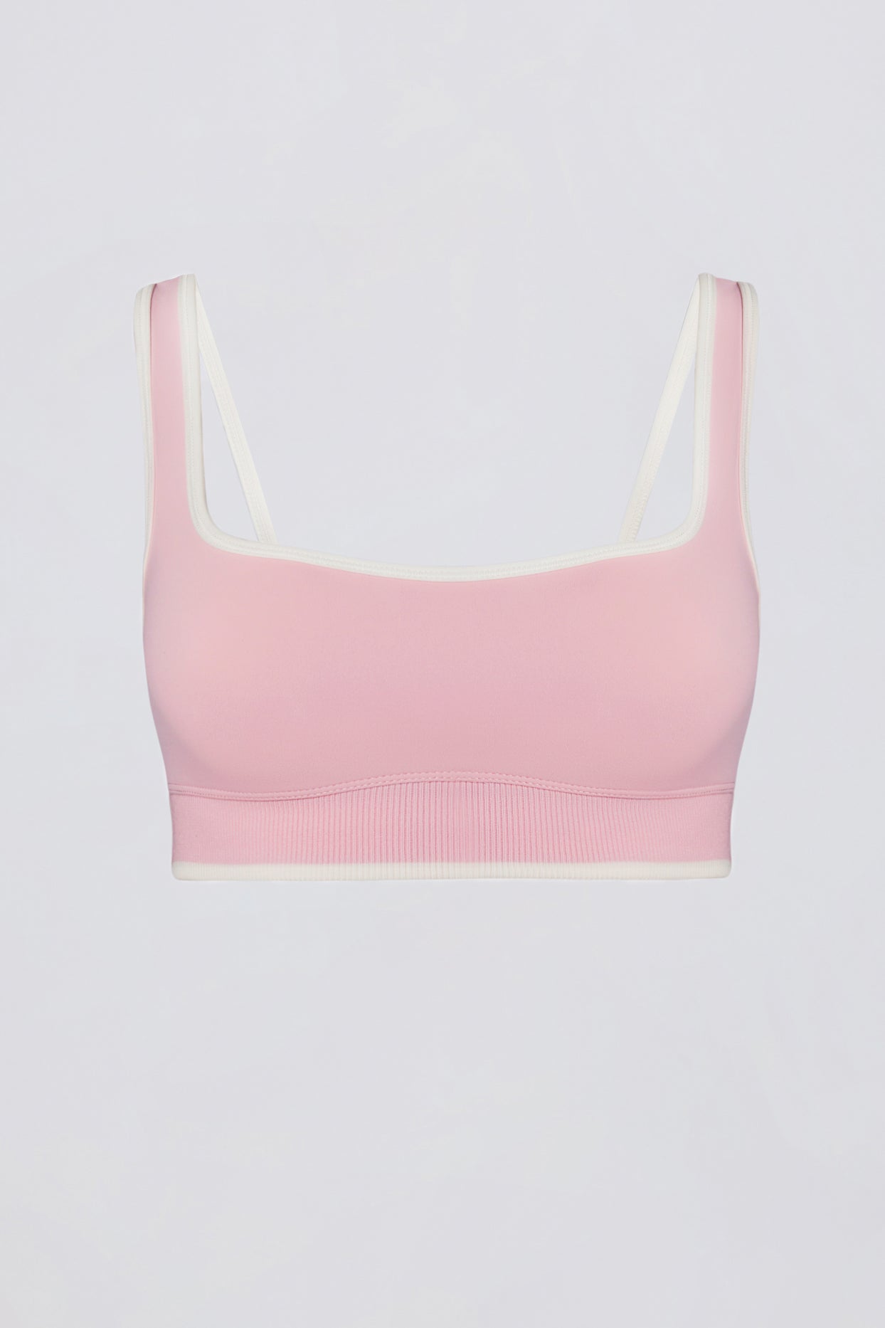 Soft Active Contrast Sports Bra in Powder Pink - 4