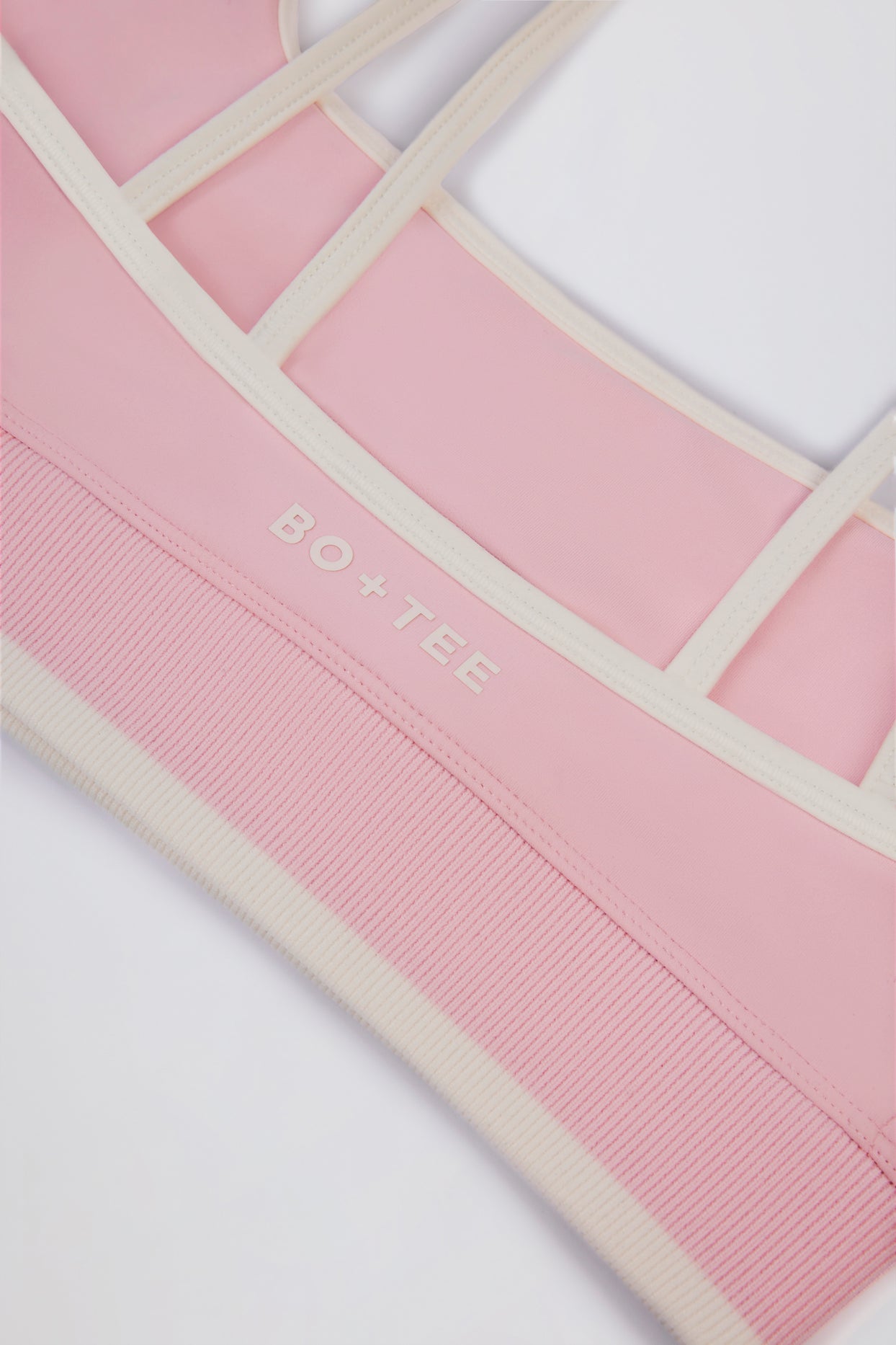 Soft Active Contrast Sports Bra in Powder Pink - 6