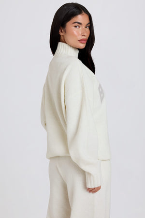 Soft Knit Oversized Jumper in Ivory