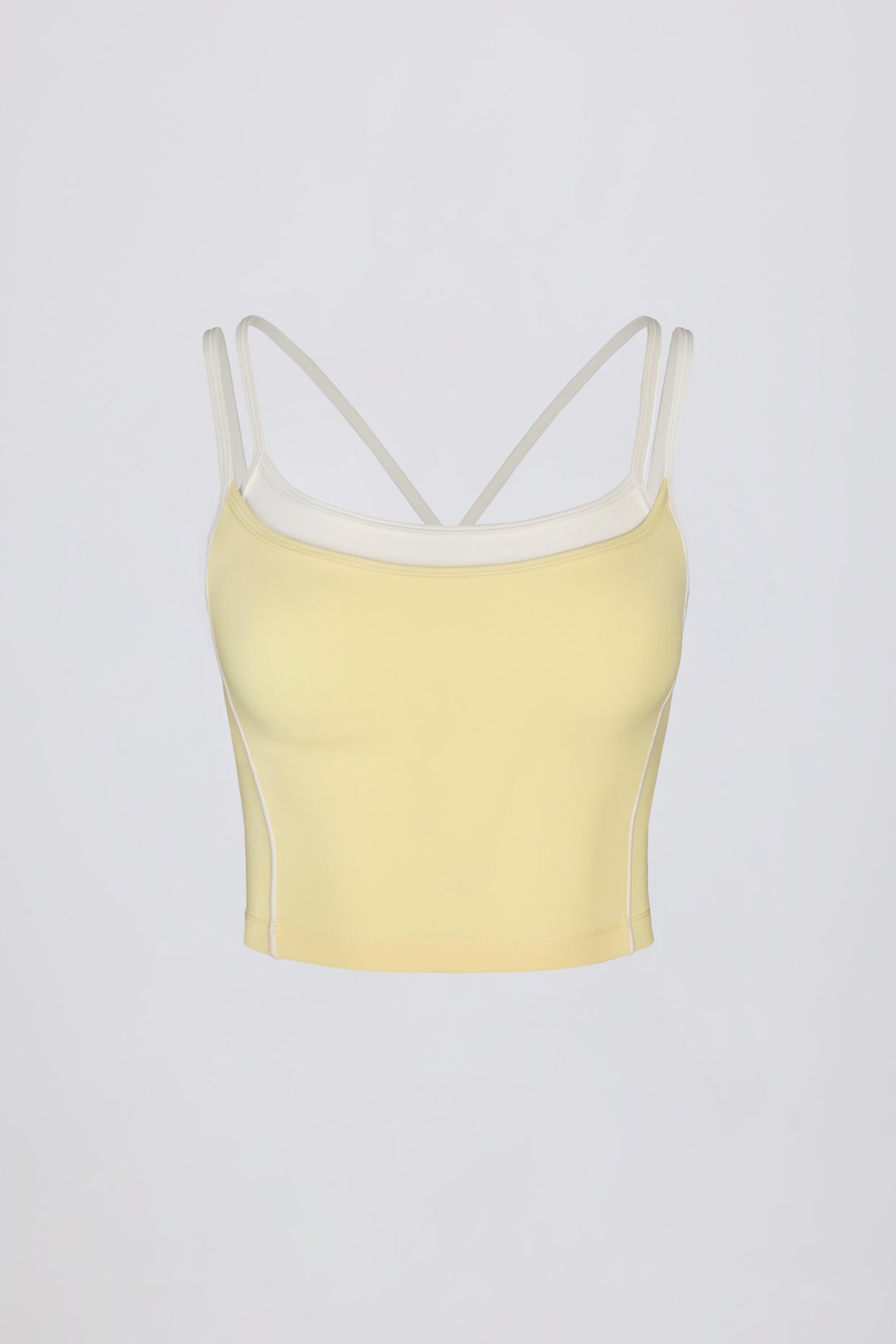 Soft Active Layered Tank Top in Soft Yellow - 4