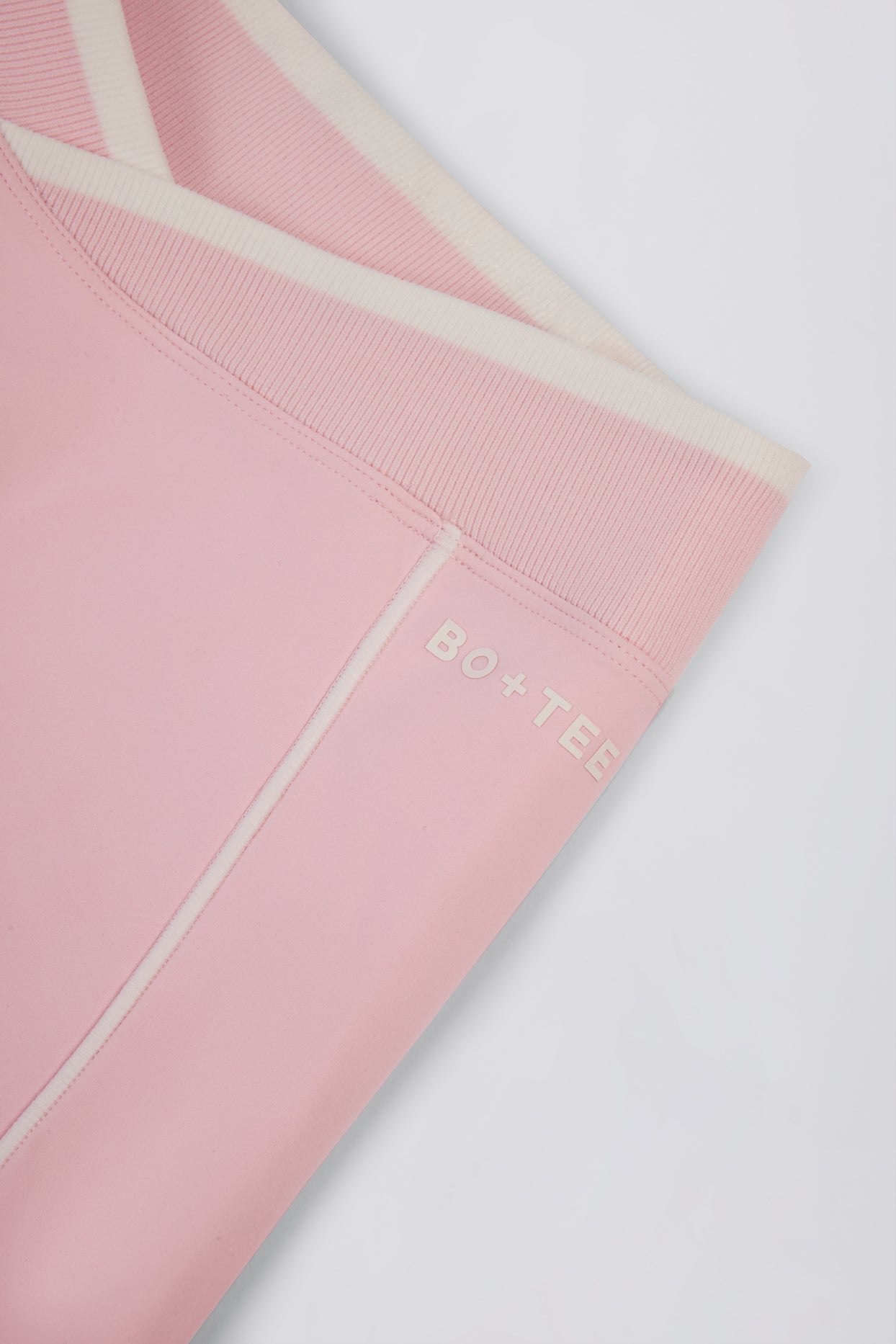 Soft Active Wrapover Contrast Mini Shorts in Powder Pink - 6