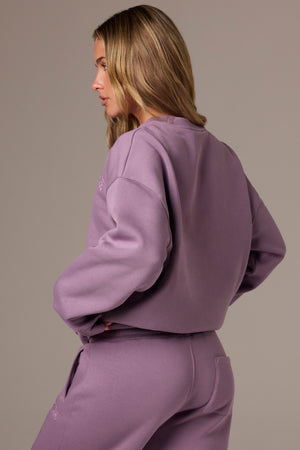 Oversized Crew-Neck Jumper in Dusk