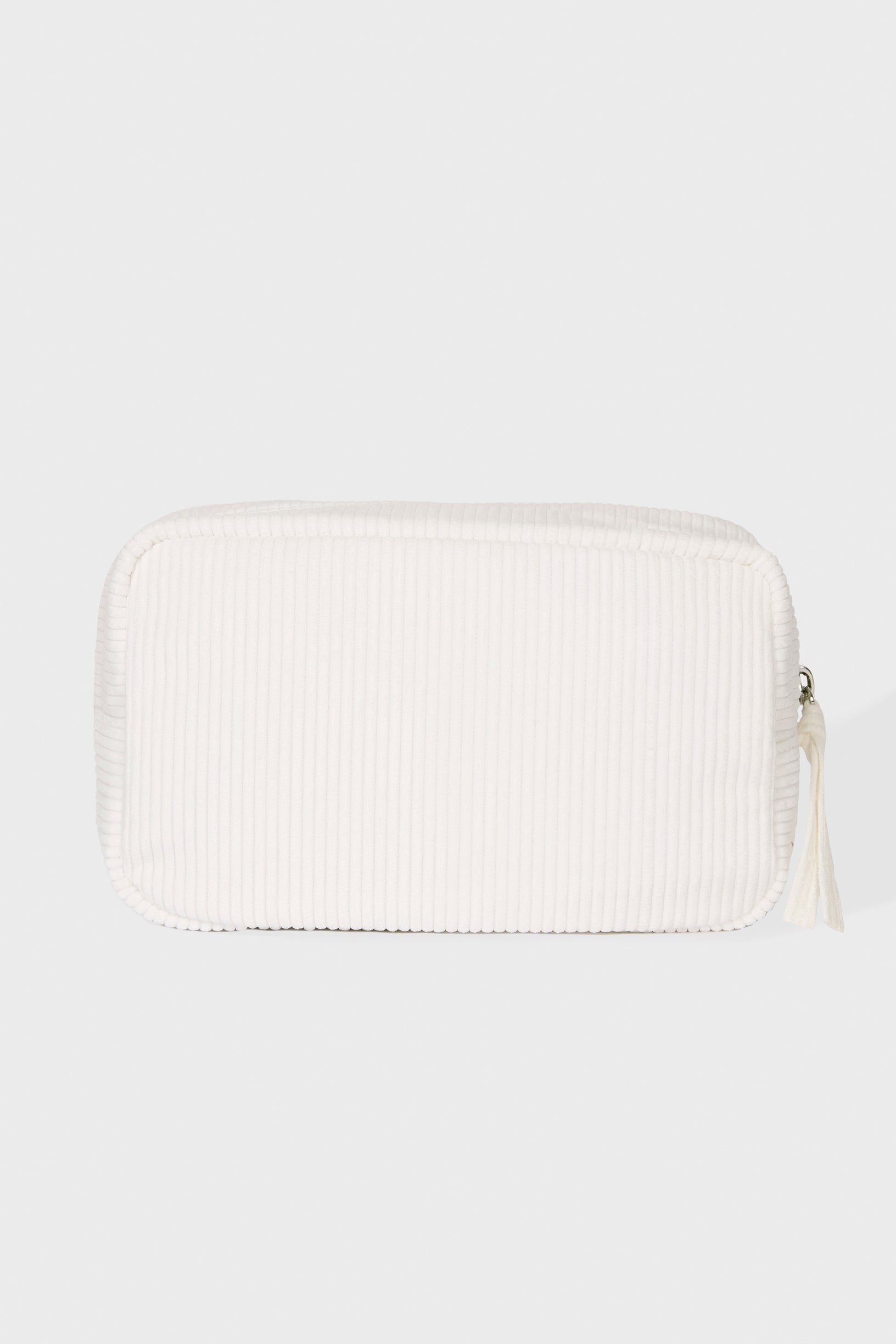 Corduroy Bow Makeup Bag in Coconut - 2