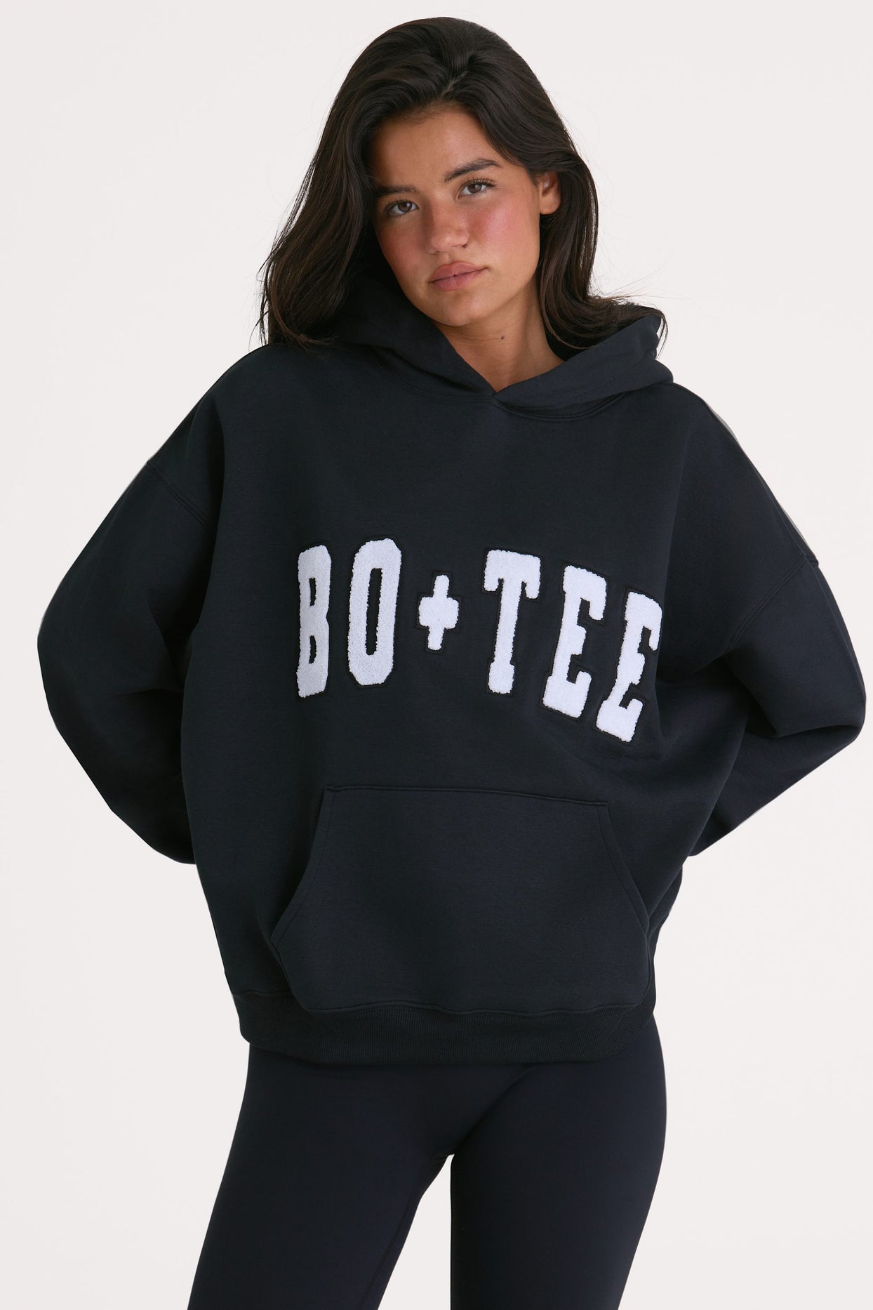 Oversized Hoodie  in Black - 3