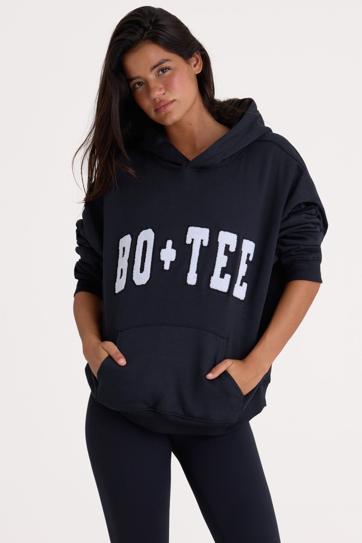 Oversized Hoodie  in Black - 1