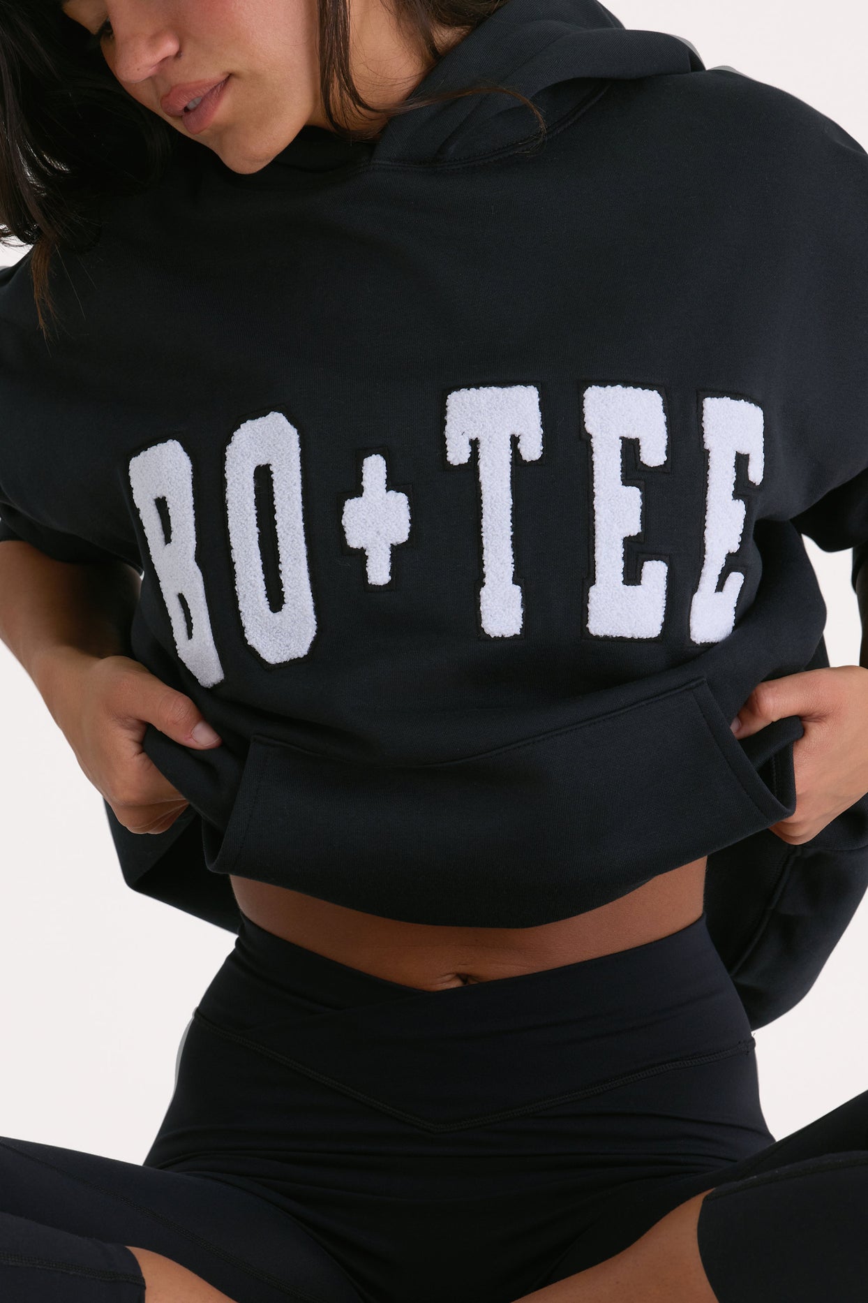 Oversized Hoodie  in Black - 4
