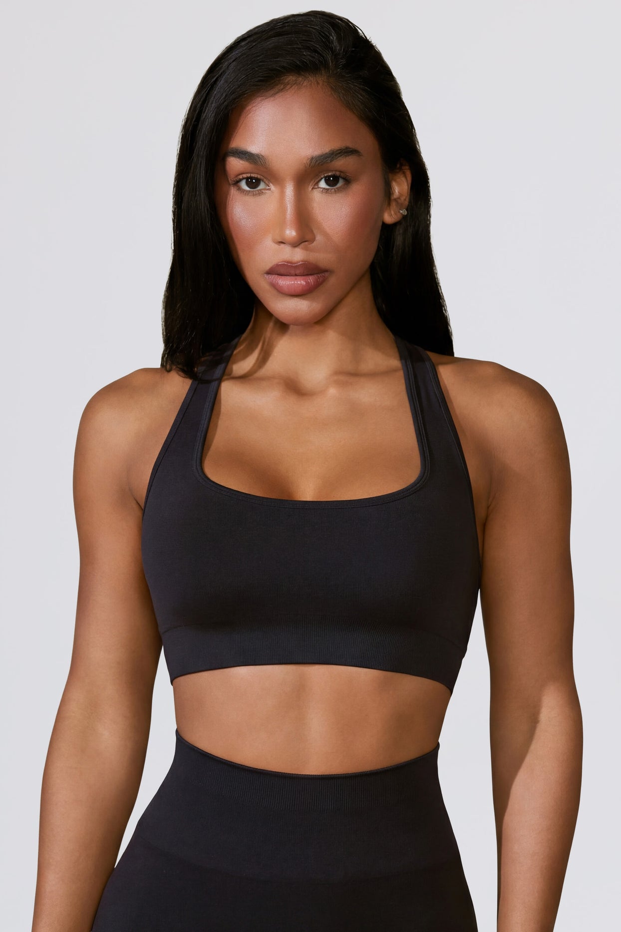 Cut Out Define Luxe Sports Bra in Black - 6