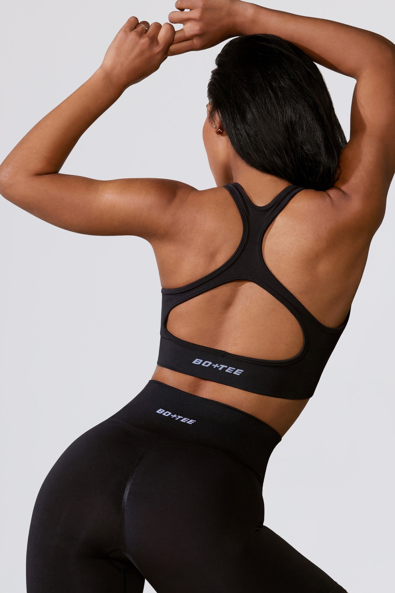 Cut Out Define Luxe Sports Bra in Black - 2