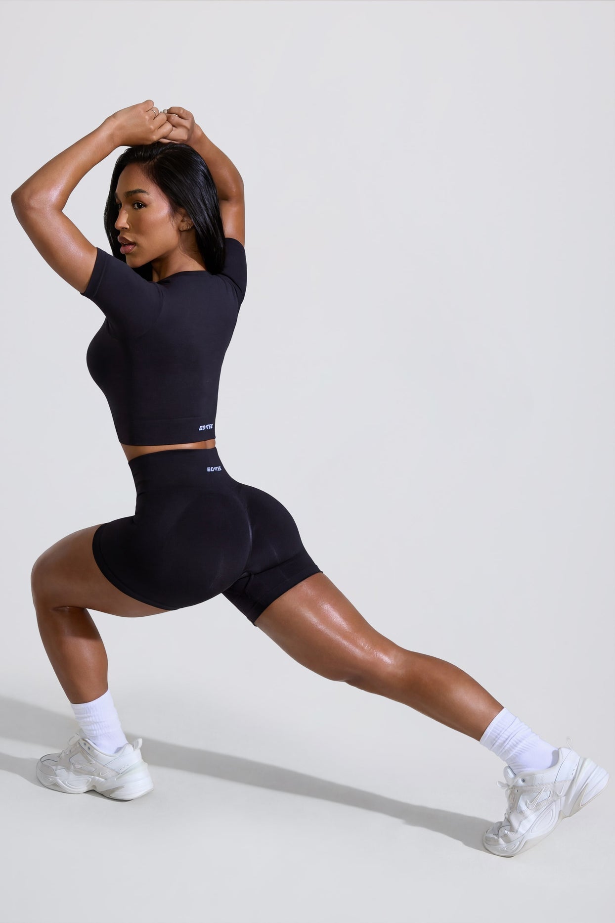 High Waist Define Luxe Mini Shorts in Black - 8