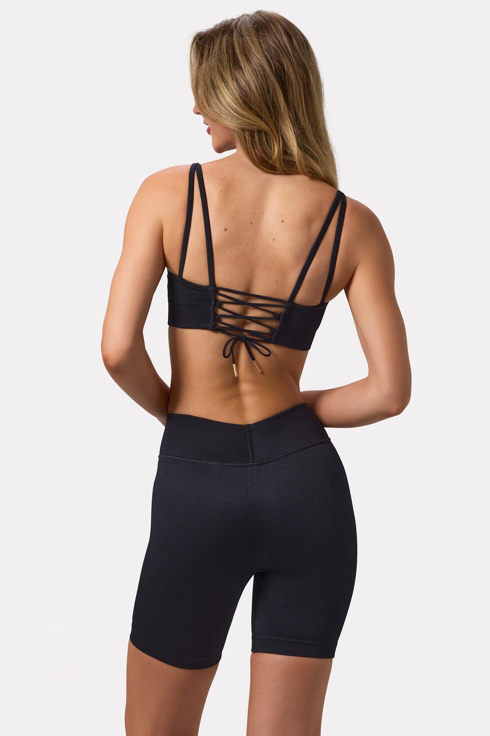 FlexiRib Biker Shorts in Black - 2