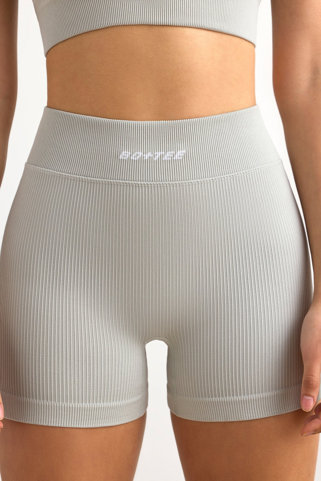 FlexiRib Mini Shorts in Grey