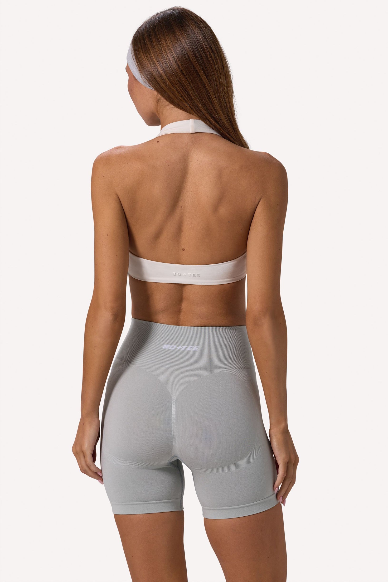 Define Luxe High-Waist Biker Shorts in Fog - 2