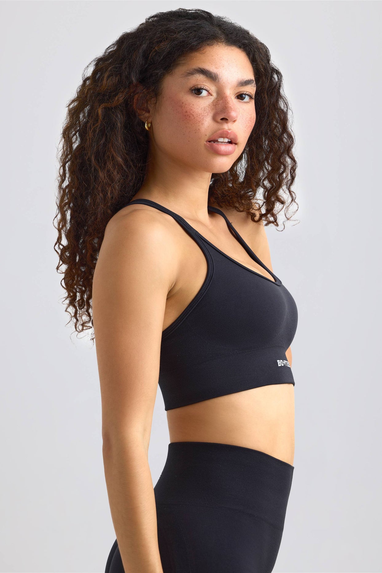 Strappy Define Luxe Sports Bra in Black - 3