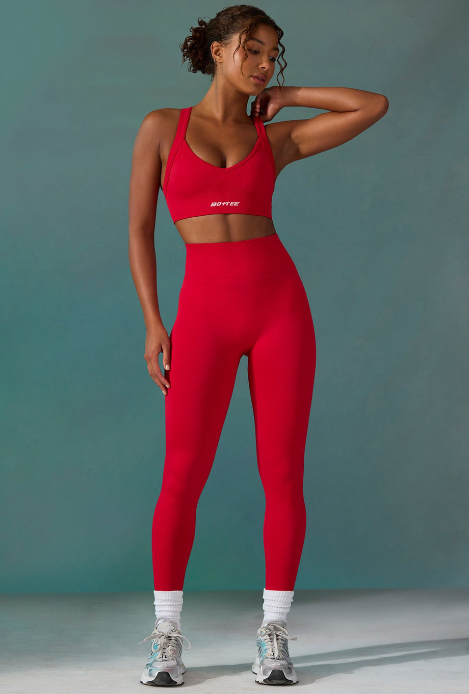 Super Sculpt Seamless Leggings in Tango Red