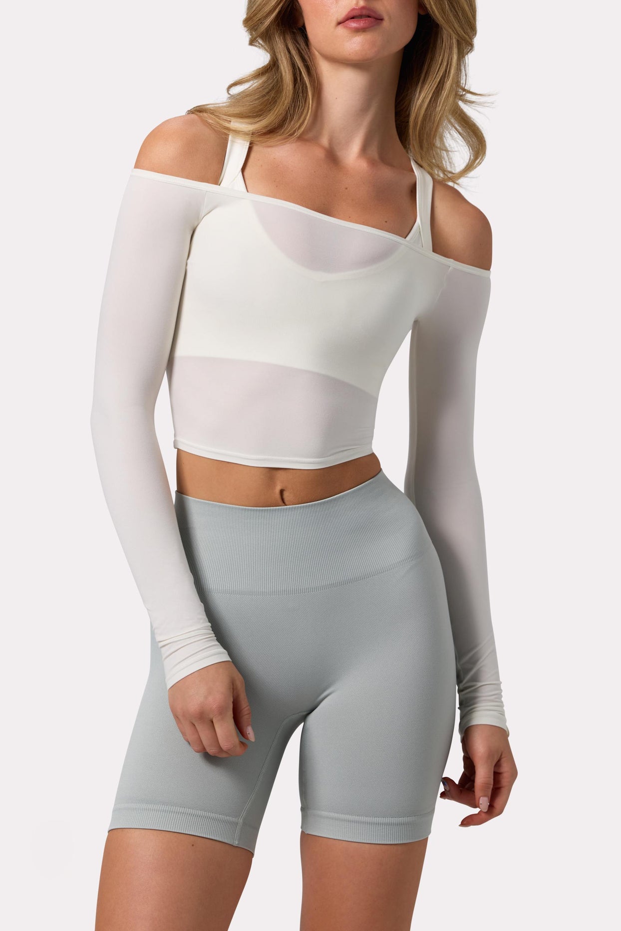 Super Sculpt Seamless Biker Shorts in Grey - 4