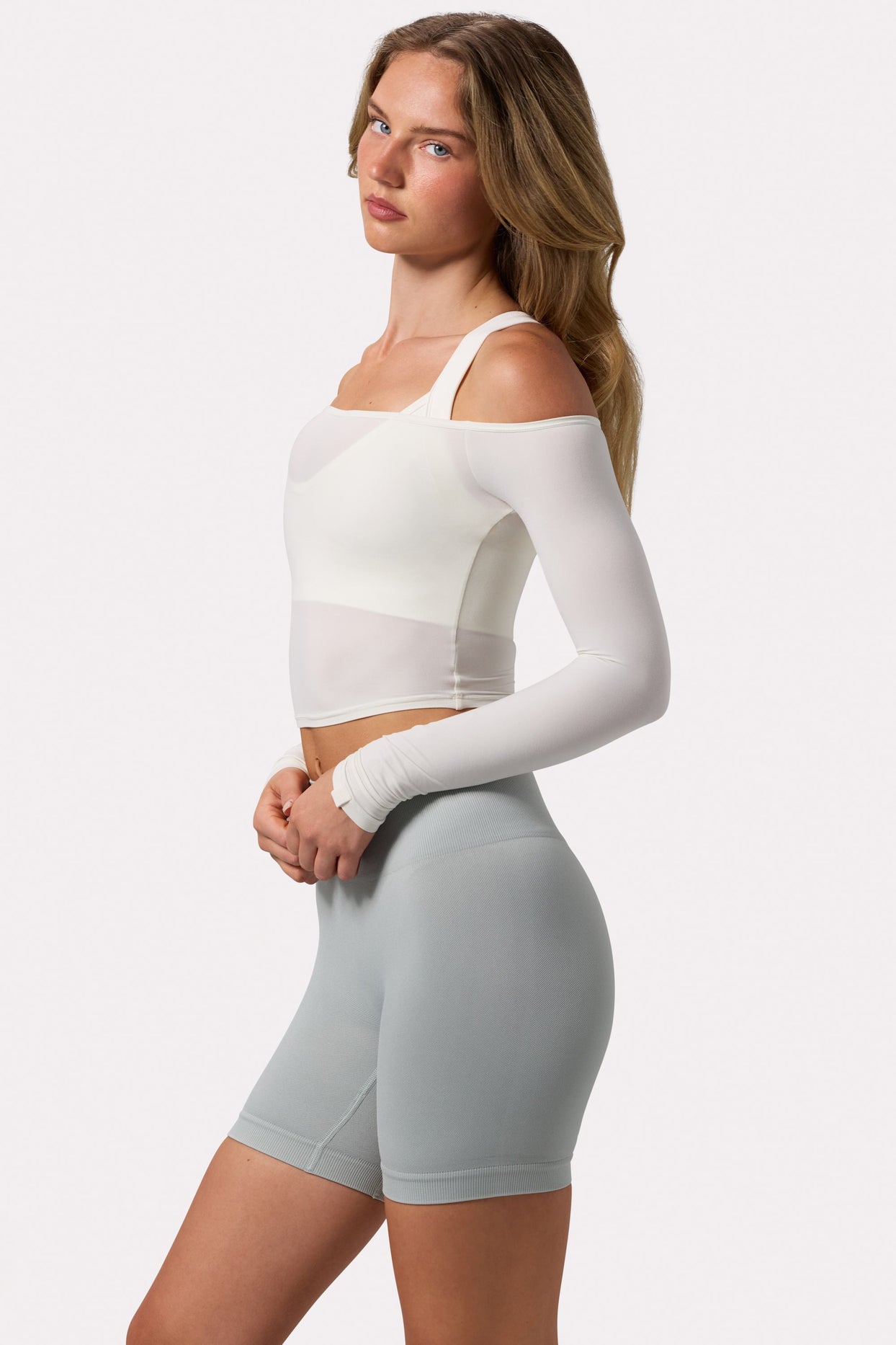Super Sculpt Seamless Biker Shorts in Grey - 3